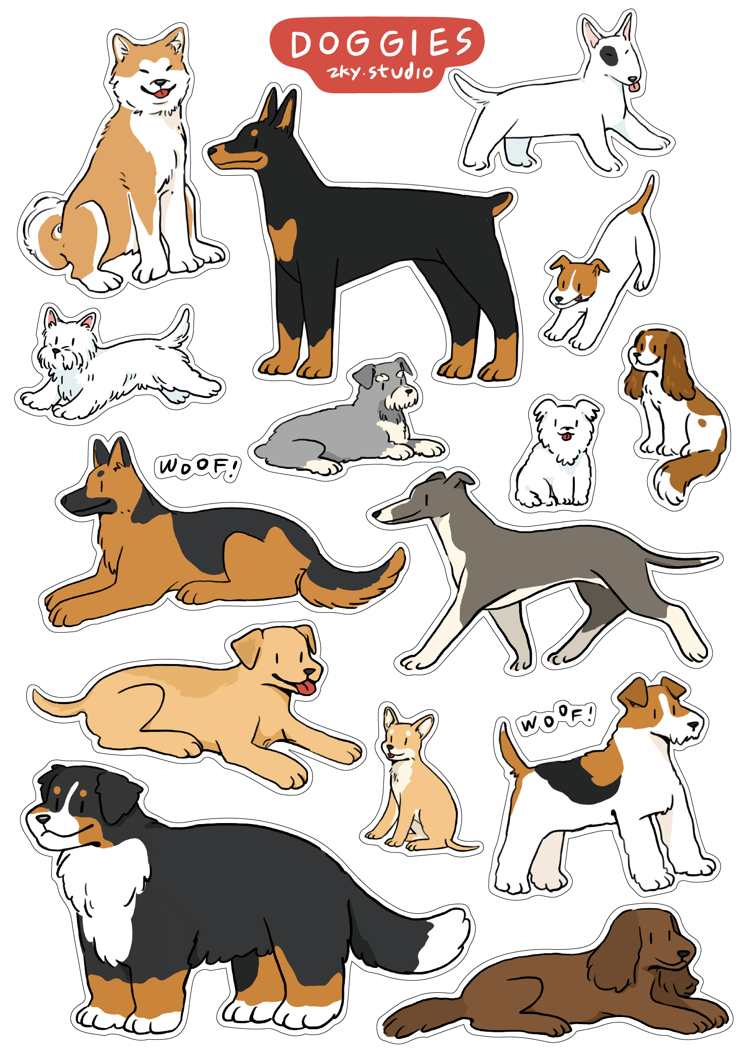 泰國插畫品牌zky.studio|狗派必買透明貼紙