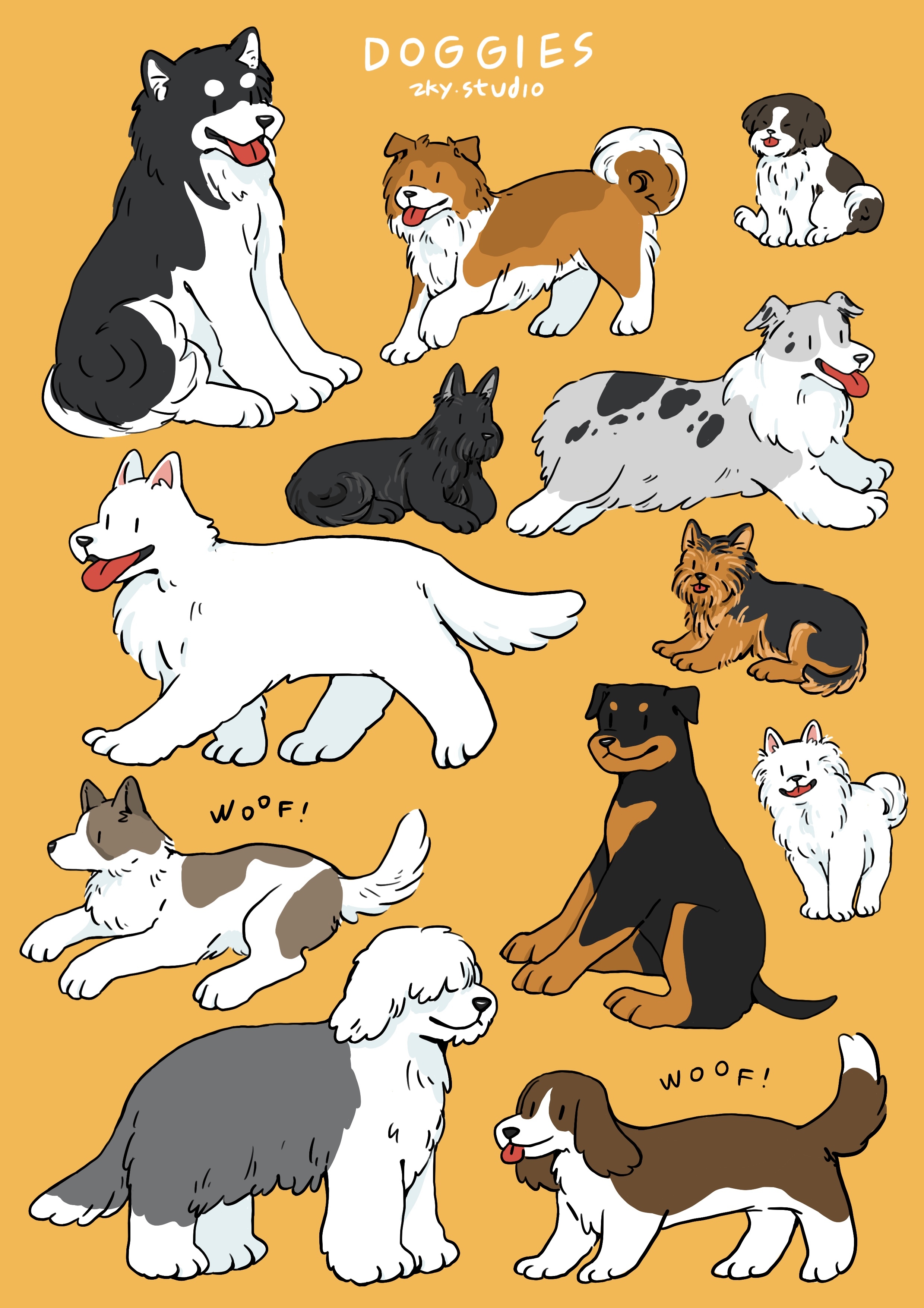 泰國插畫品牌zky.studio|狗派必買B6海報