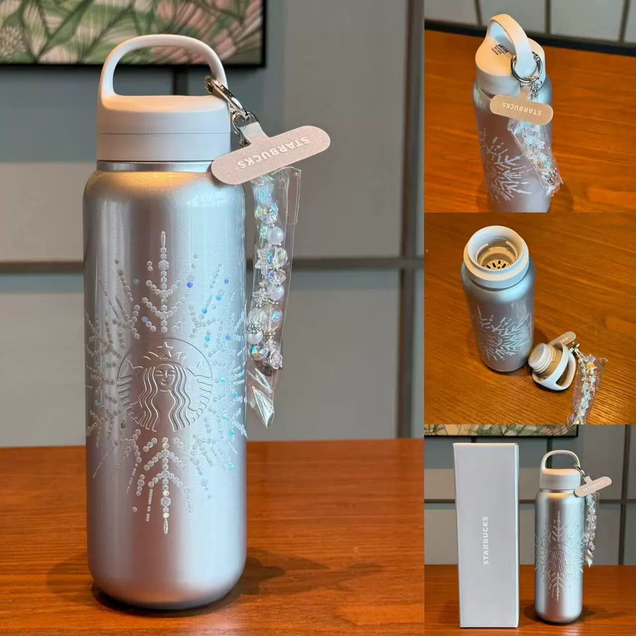 STARBUCKS 星巴克 雪耀奇境系列 保溫杯 隨行杯 不鏽鋼 雪花
