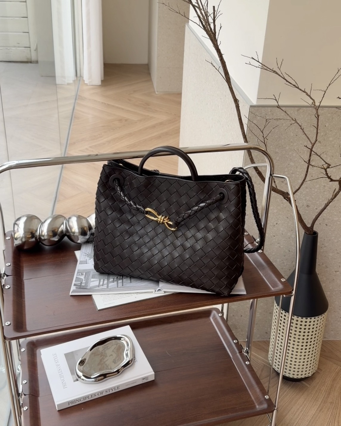 BV｜ANDIAMO 中號托特包 巧克力棕FONDANT