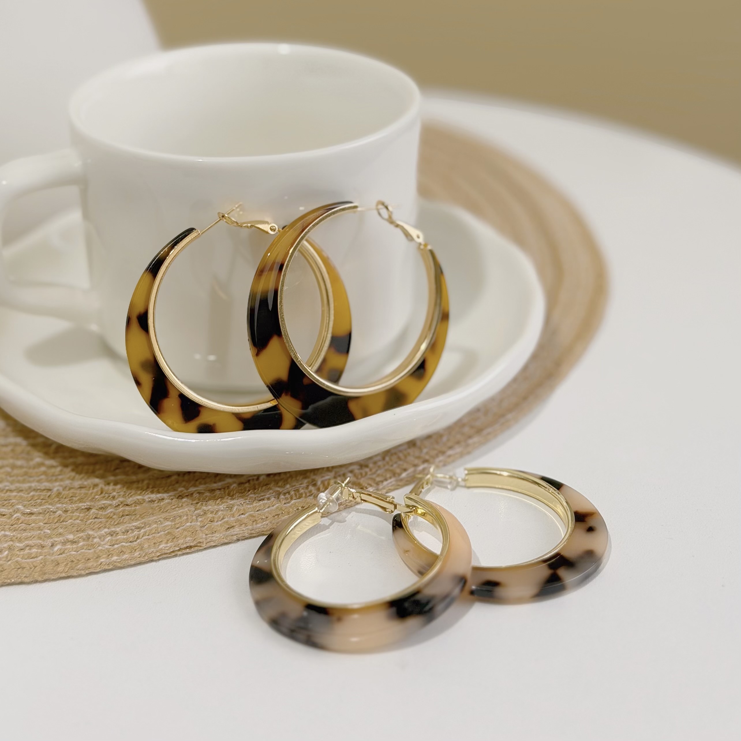 C366豹紋寬版圈圈