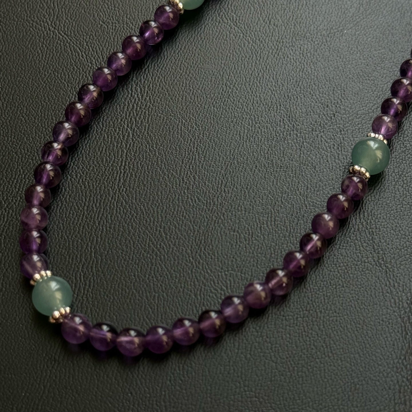 [原石] 紫水晶+藍水翡翠 水晶項鍊