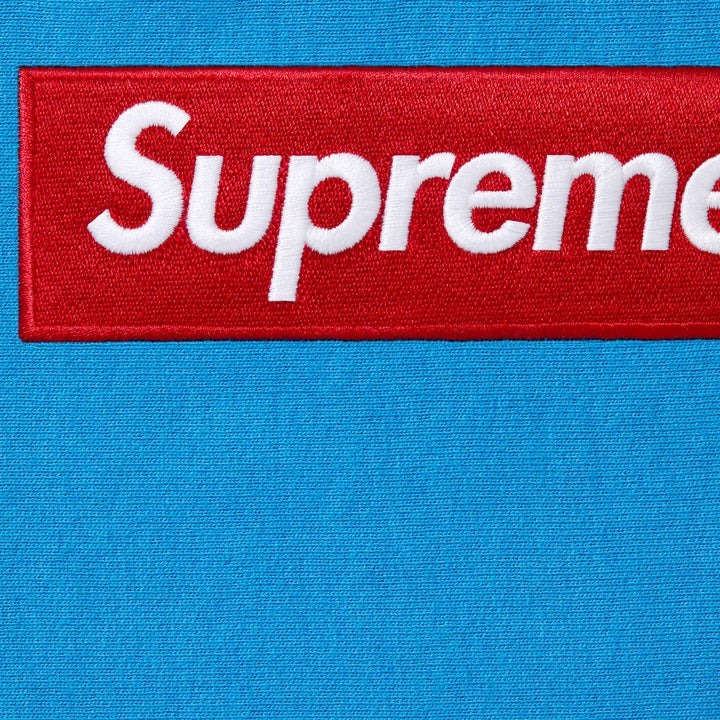 Supreme Box Logo Hooded Sweatshirt - Cyan