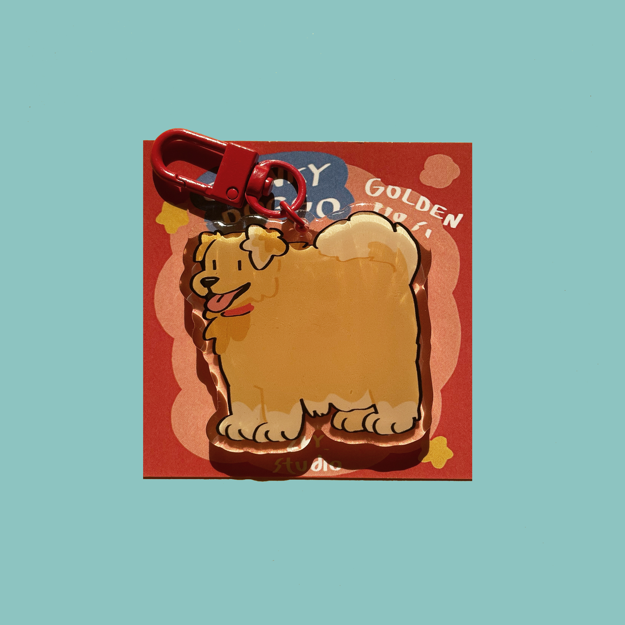 泰國插畫品牌zky.studio|狗狗造型雙面吊飾