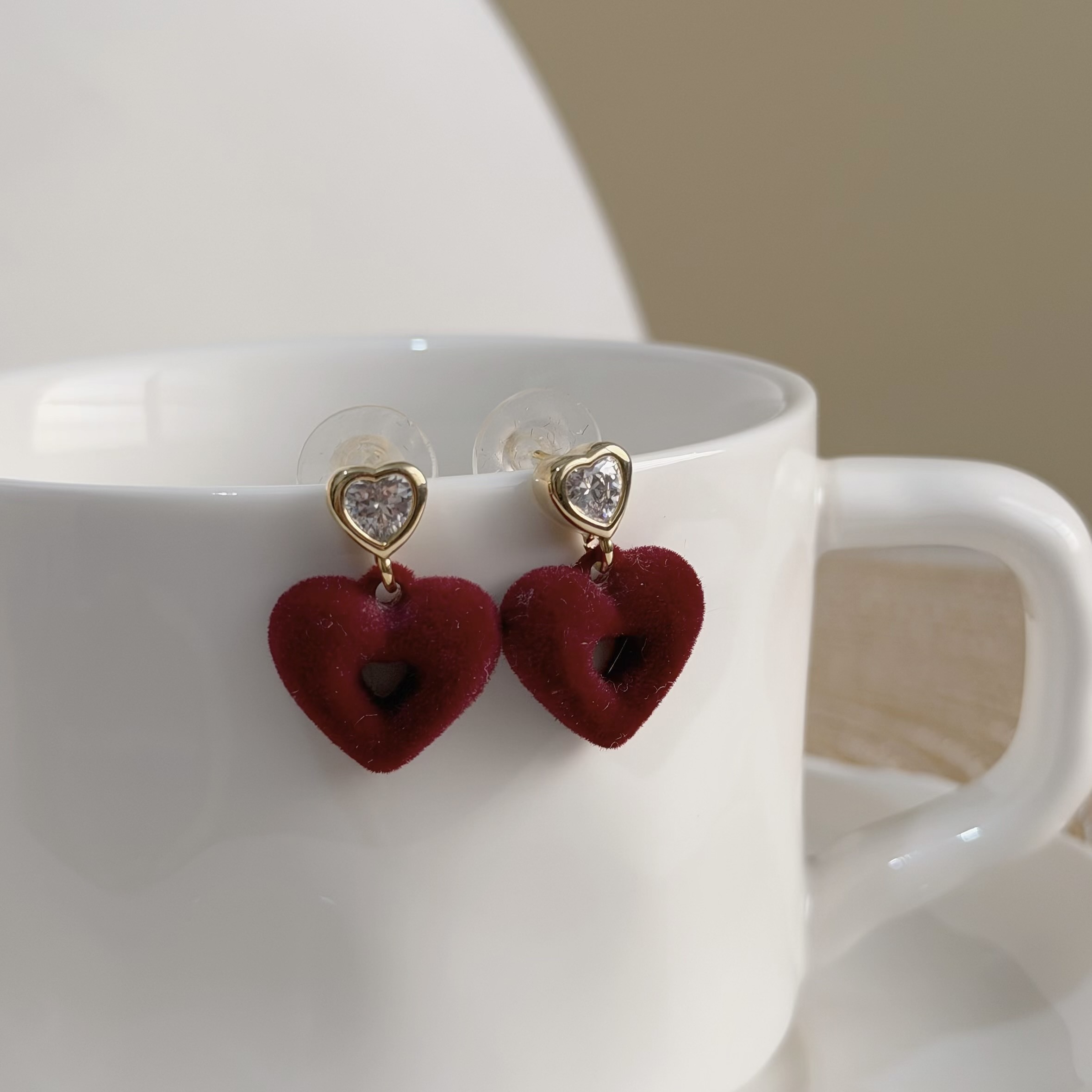 Z205絨布立體愛心垂吊