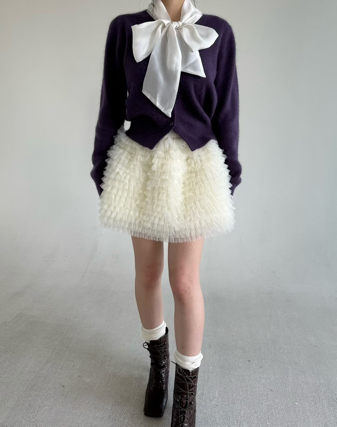 多層蛋糕紗短裙(內安全褲)