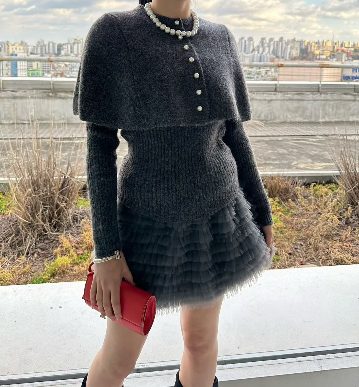 多層蛋糕紗短裙(內安全褲)