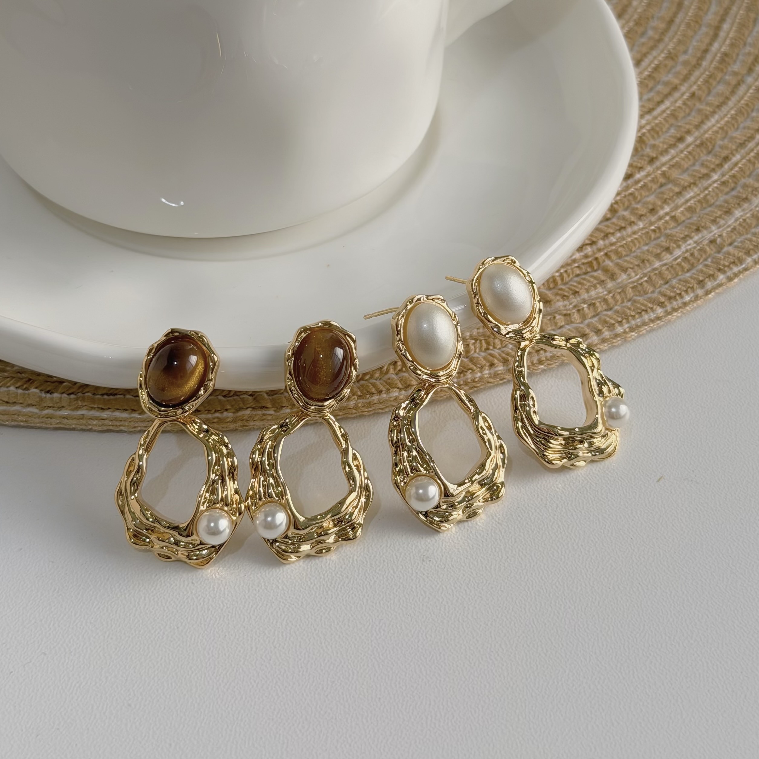 Z207珍珠金屬不規則垂吊