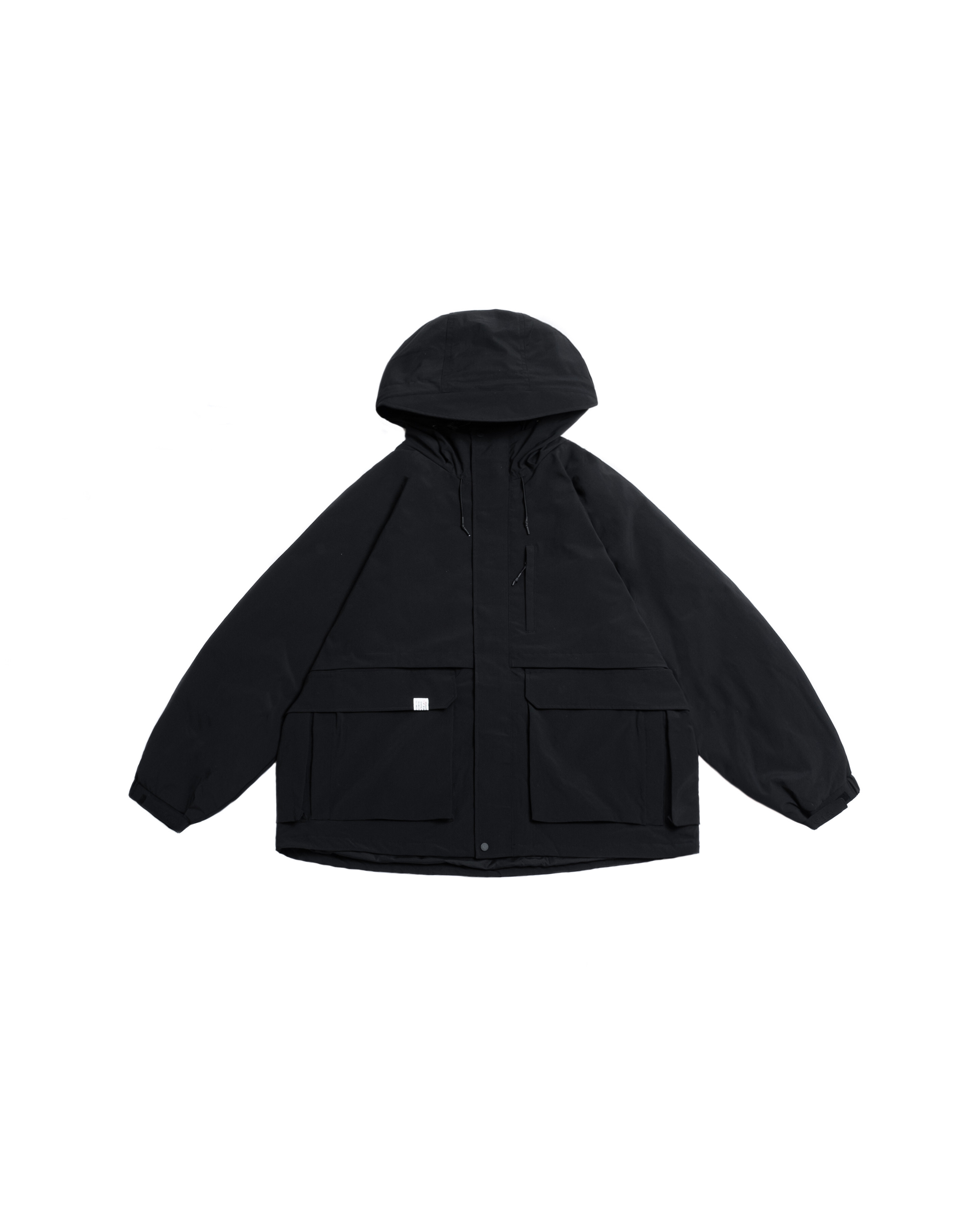 PERSEVERE HOODED UTILITY INSULATED JACKET - BLACK