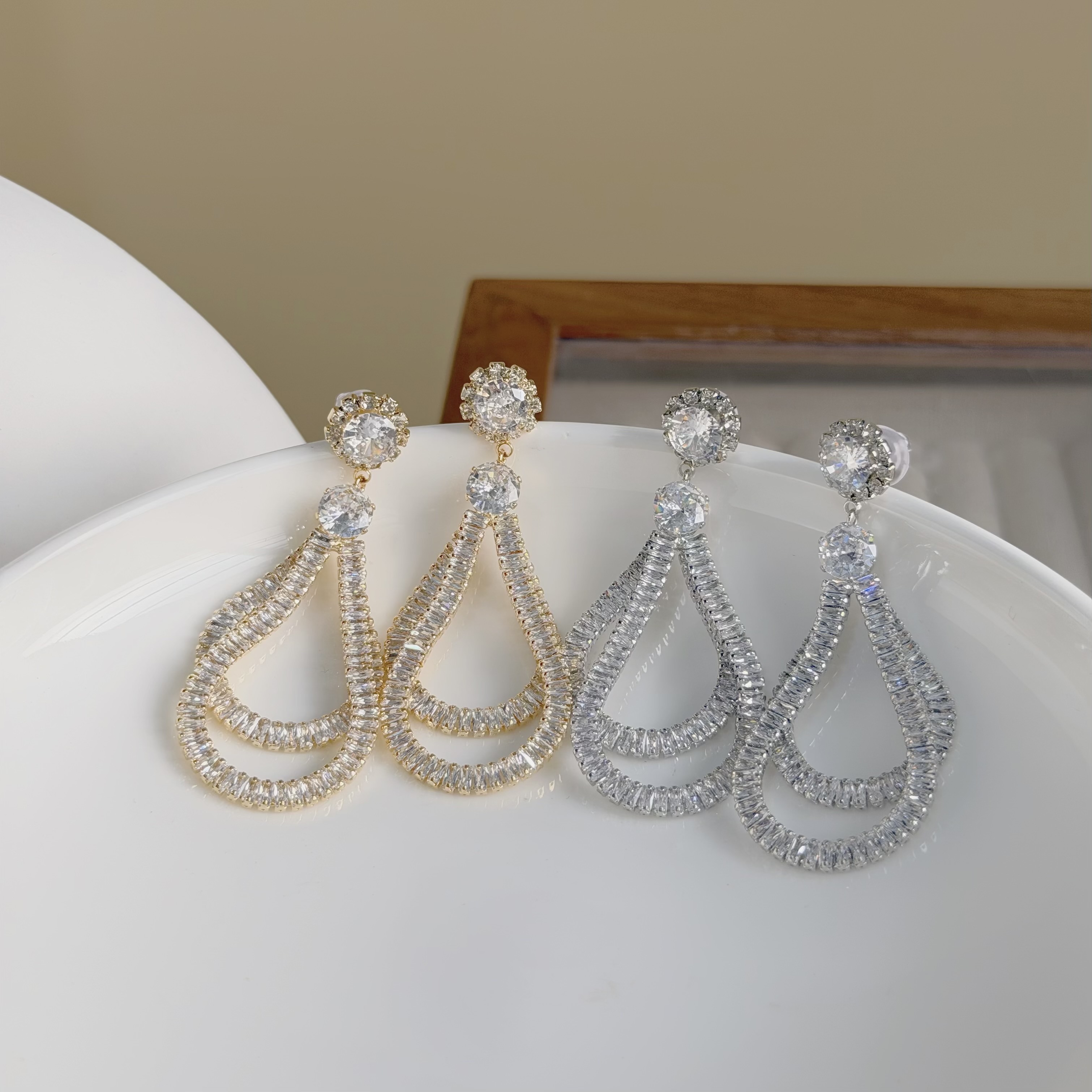 Z210排鑽鋯石水滴垂吊