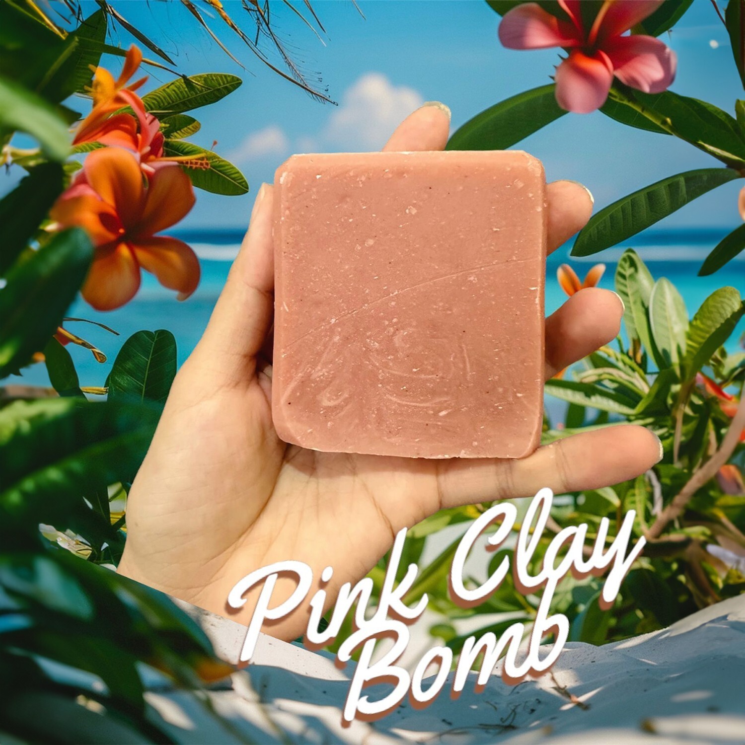 Herbs'Oil Hawaii  [主婦手必試] 粉紅泥海棠滋養皂 Pink Clay Bomb [100% Made in Hawaii]  -M