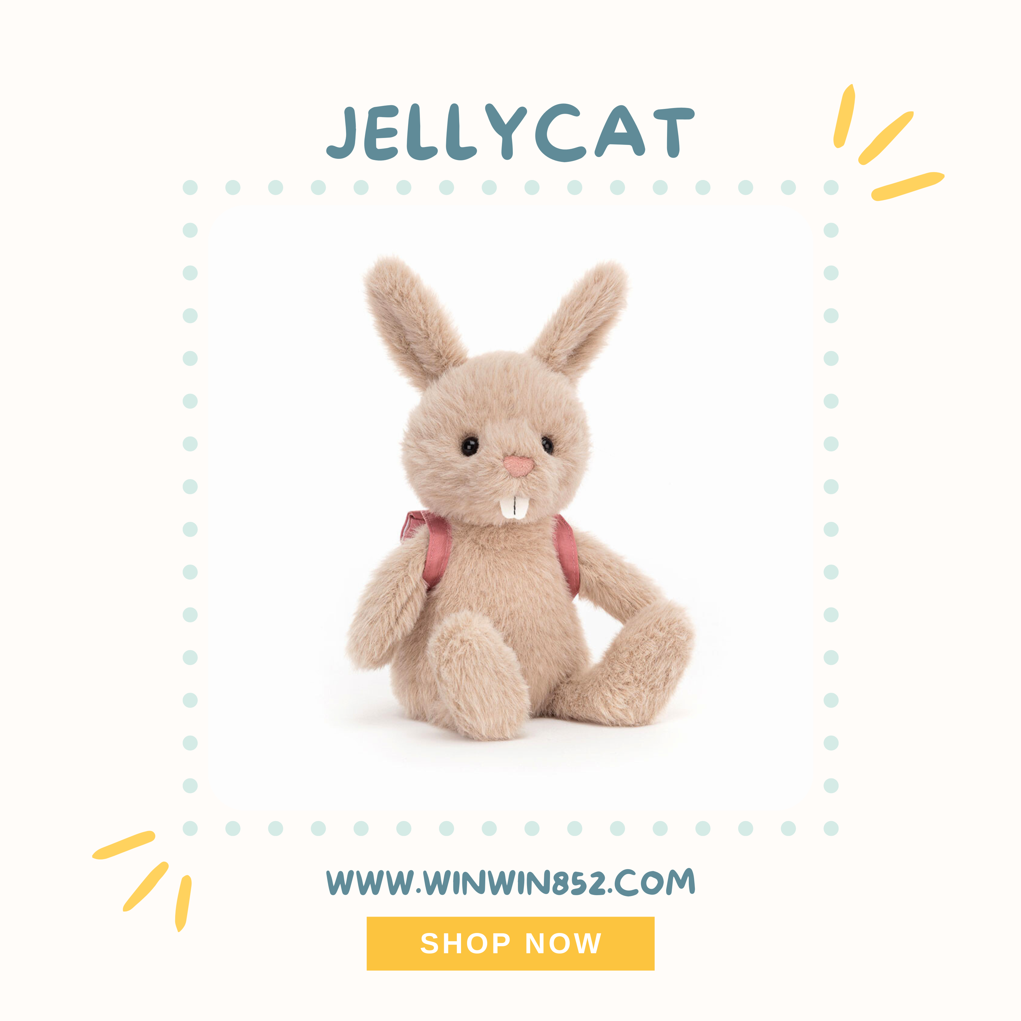Jellycat Backpack Bunny