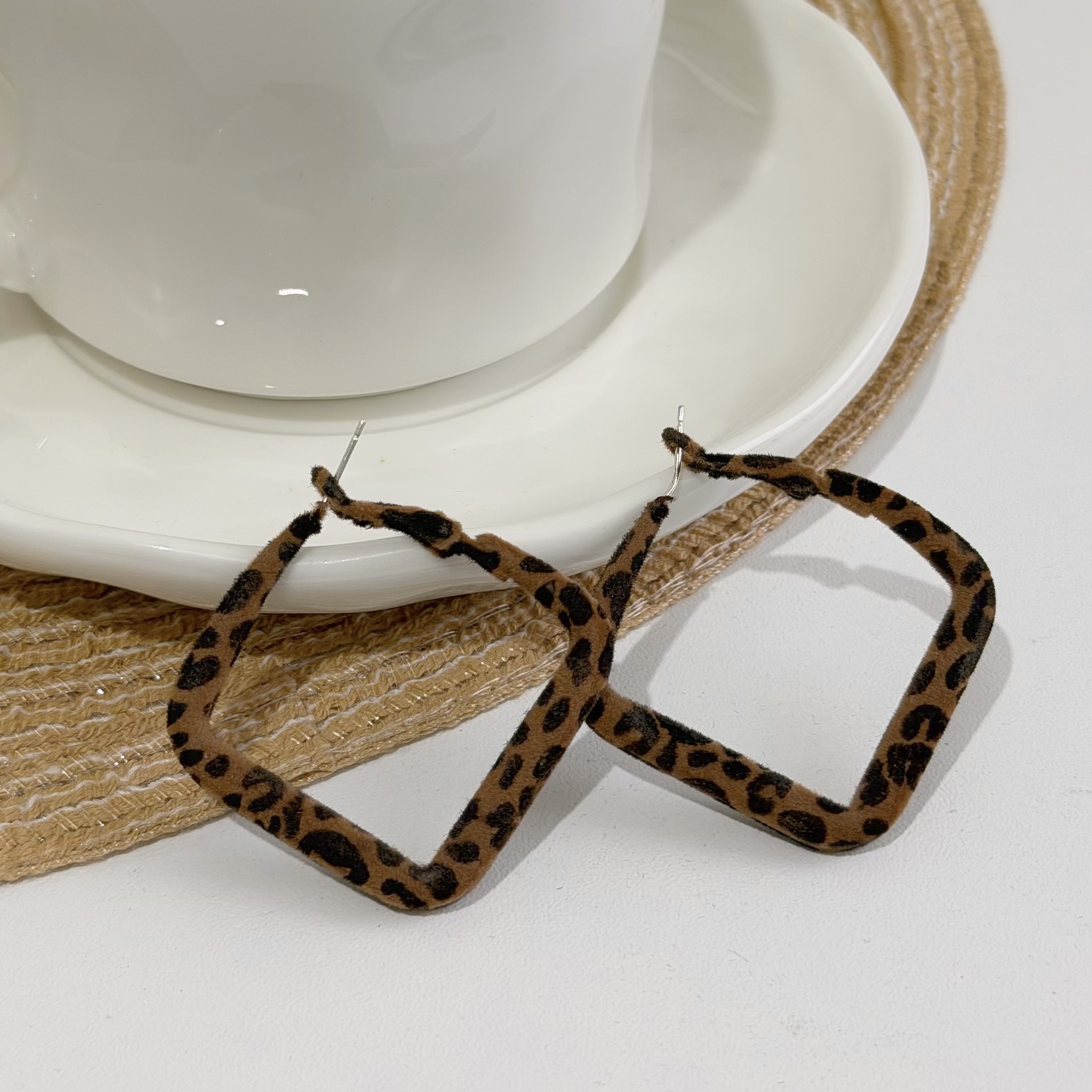 z084絨布豹紋大圈