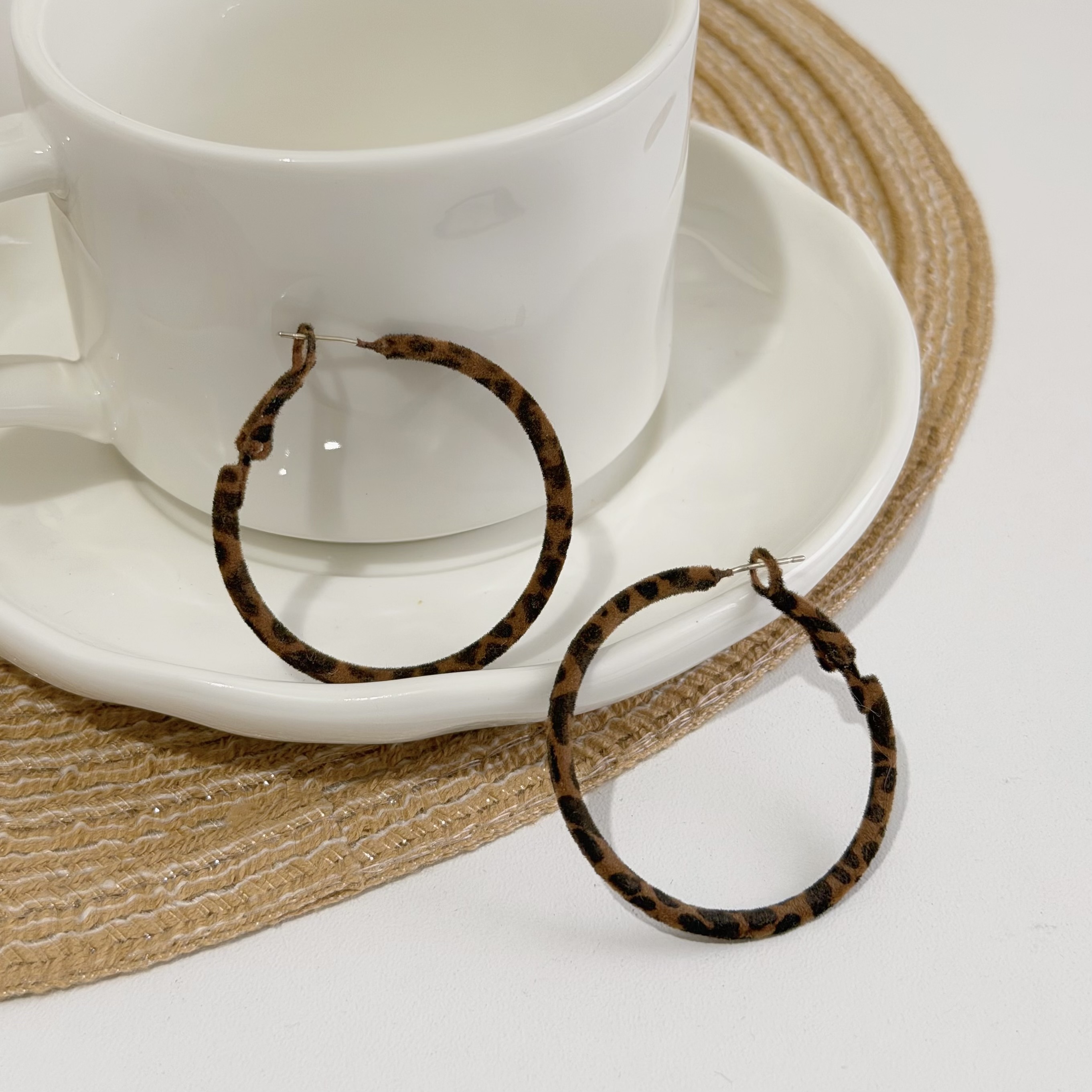 z084絨布豹紋大圈