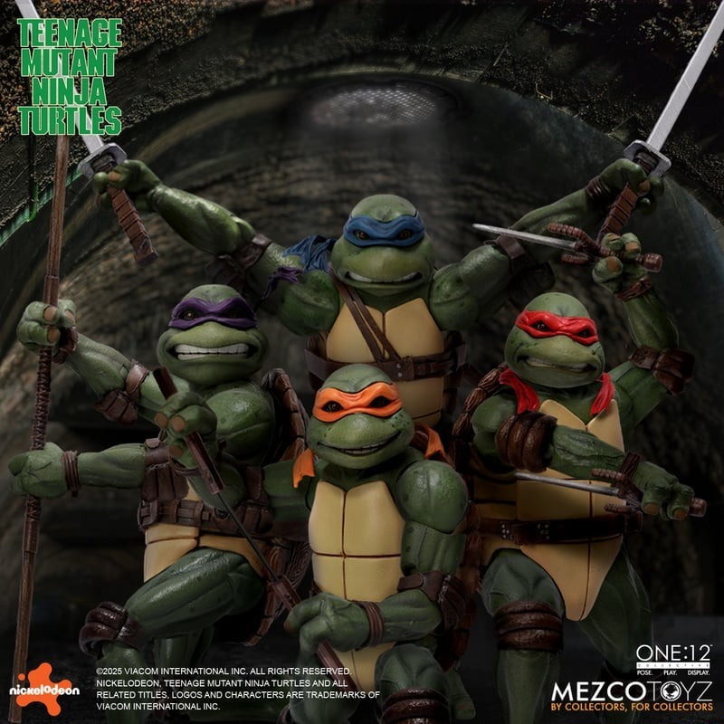 (預訂) Mezco One:12 Collective 1/12 TMNT《忍者龜》(1990) 可動人偶套組