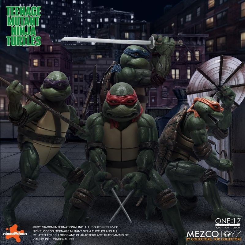 (預訂) Mezco One:12 Collective 1/12 TMNT《忍者龜》(1990) 可動人偶套組