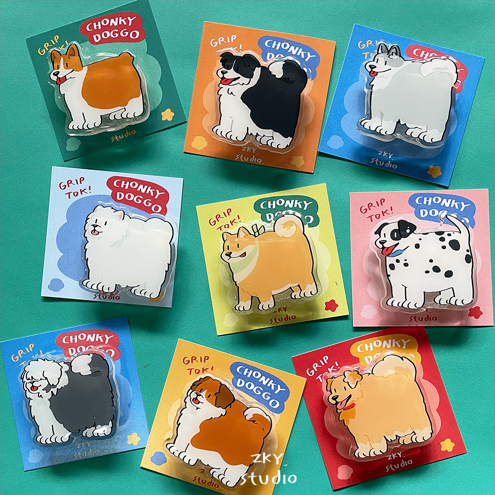 泰國插畫品牌zky.studio|狗狗造型手機支架