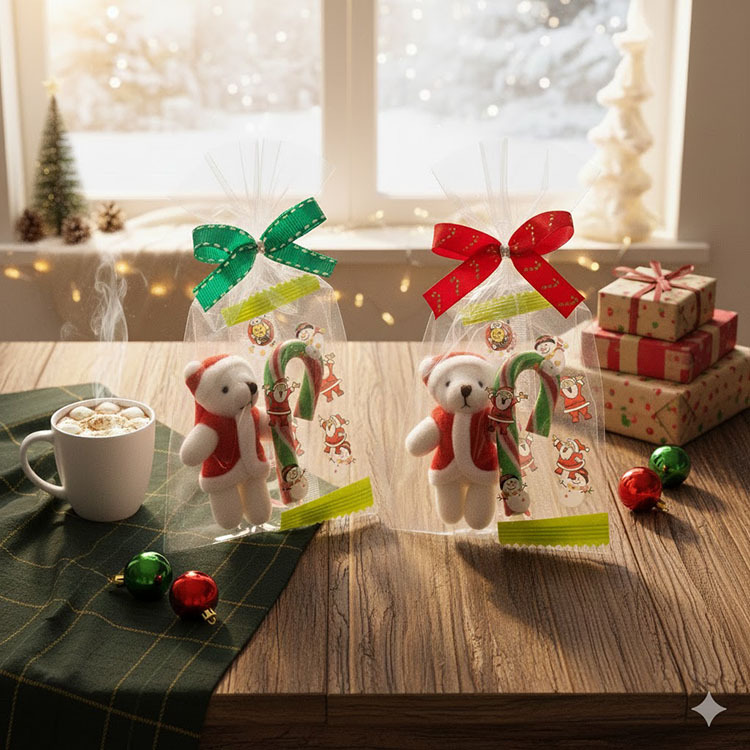 聖誕熊拐杖聖誕節糖果包,santa-bear-candy-canes,交換禮物聖誕節派對專用糖果露營發糖果