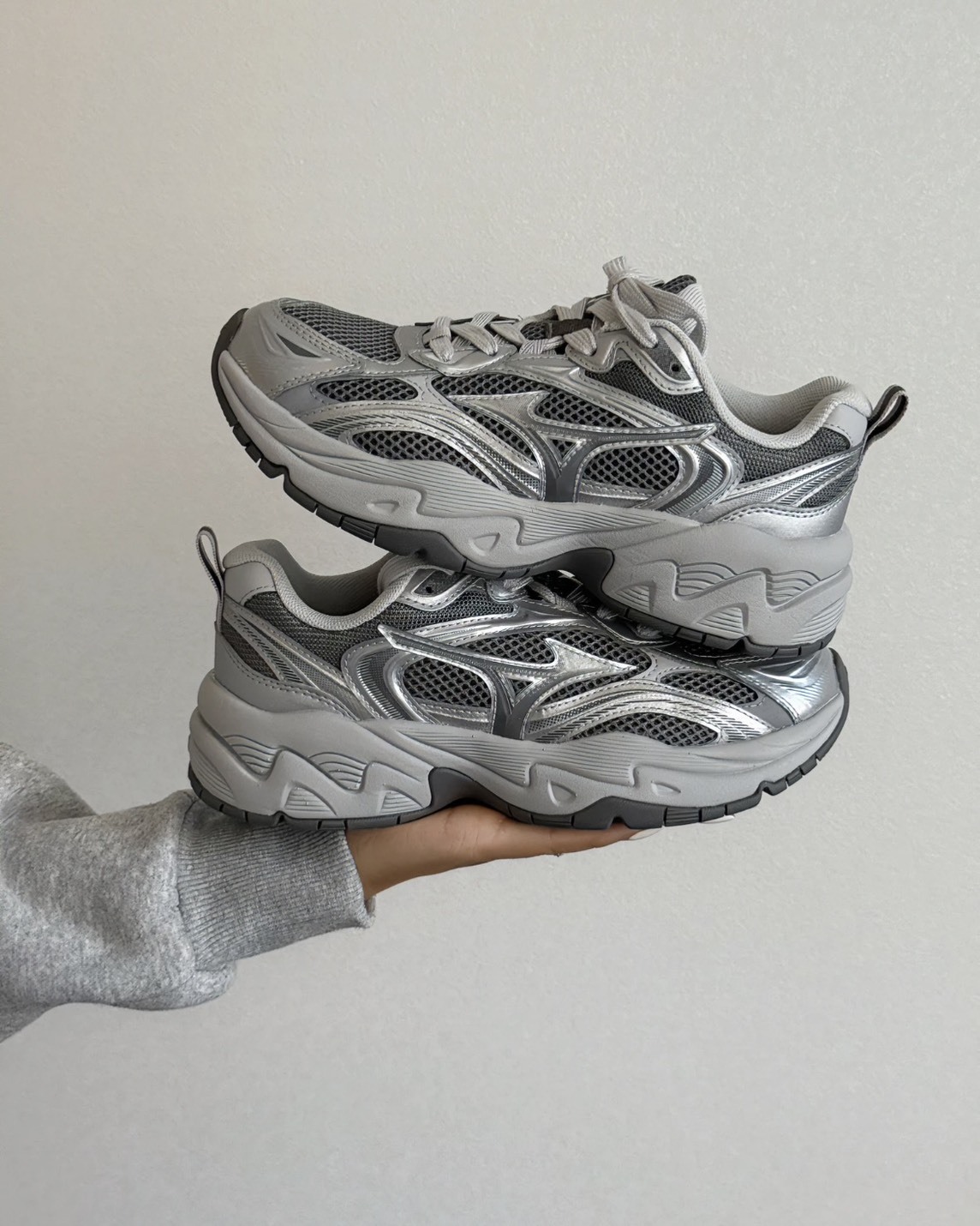 Mizuno Trainer 2K V2 美津濃 復古 老爹鞋 銀灰