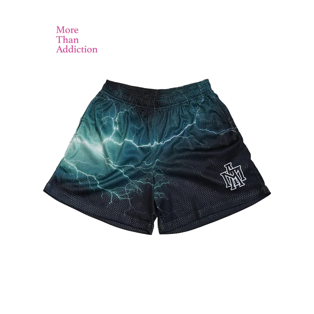 MTA Lightning Shorts 網布閃電短褲 (黑綠/灰白)