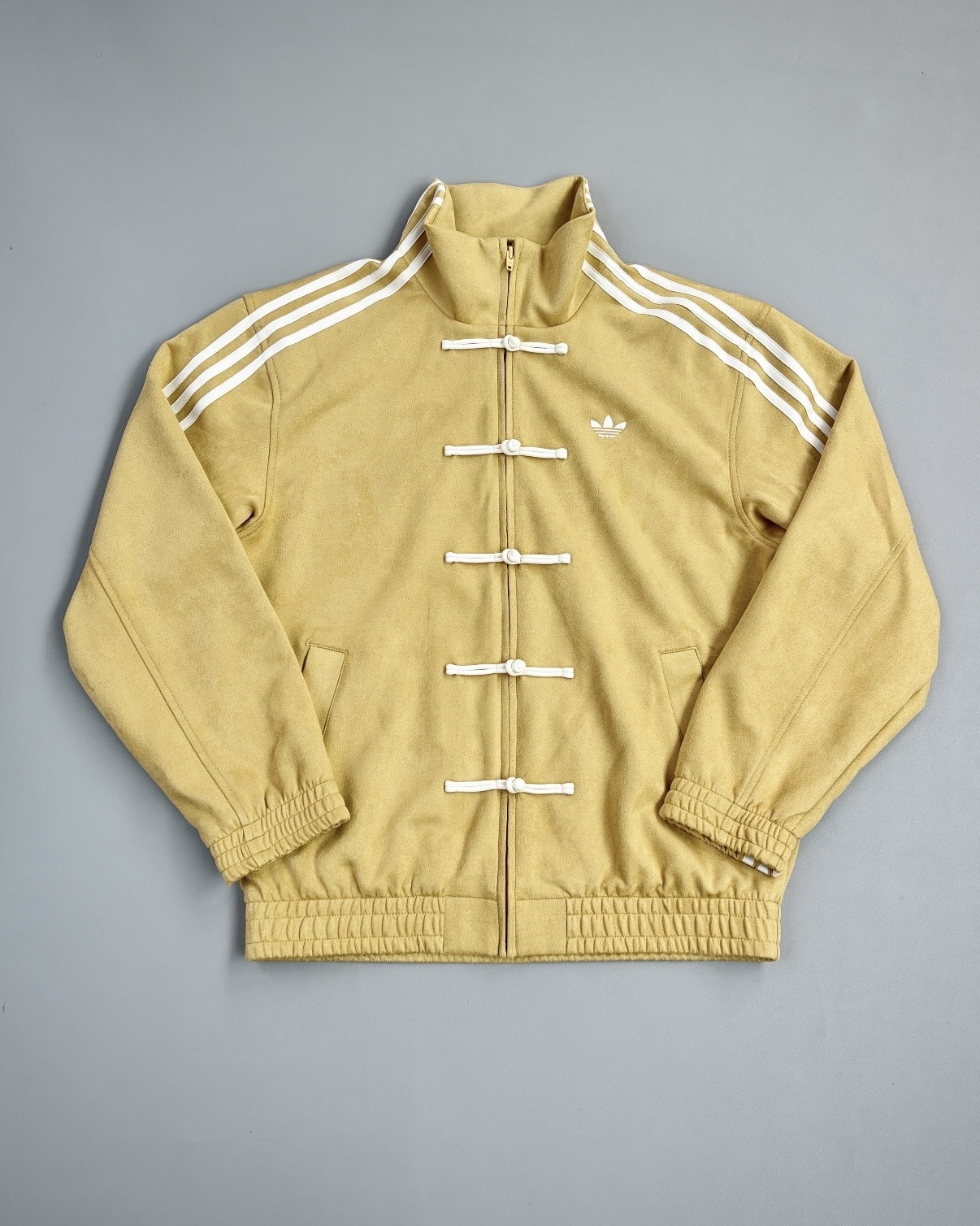 ADIDAS ORIGINALS CTT 3.1 SOFT 新中式 唐裝外套 立領 扭結扣 奶黃色 鵝黃 男女 KT3851 / 預購