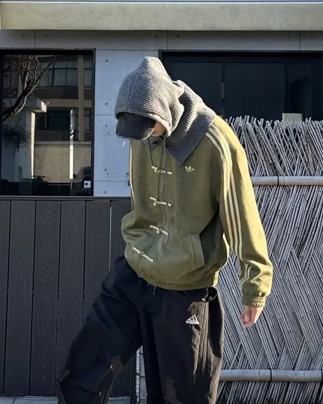 ADIDAS ORIGINALS CTT 3.1 SOFT 新中式 唐裝外套 立領 扭結扣 抹茶綠 男女 KT3847 / 預購