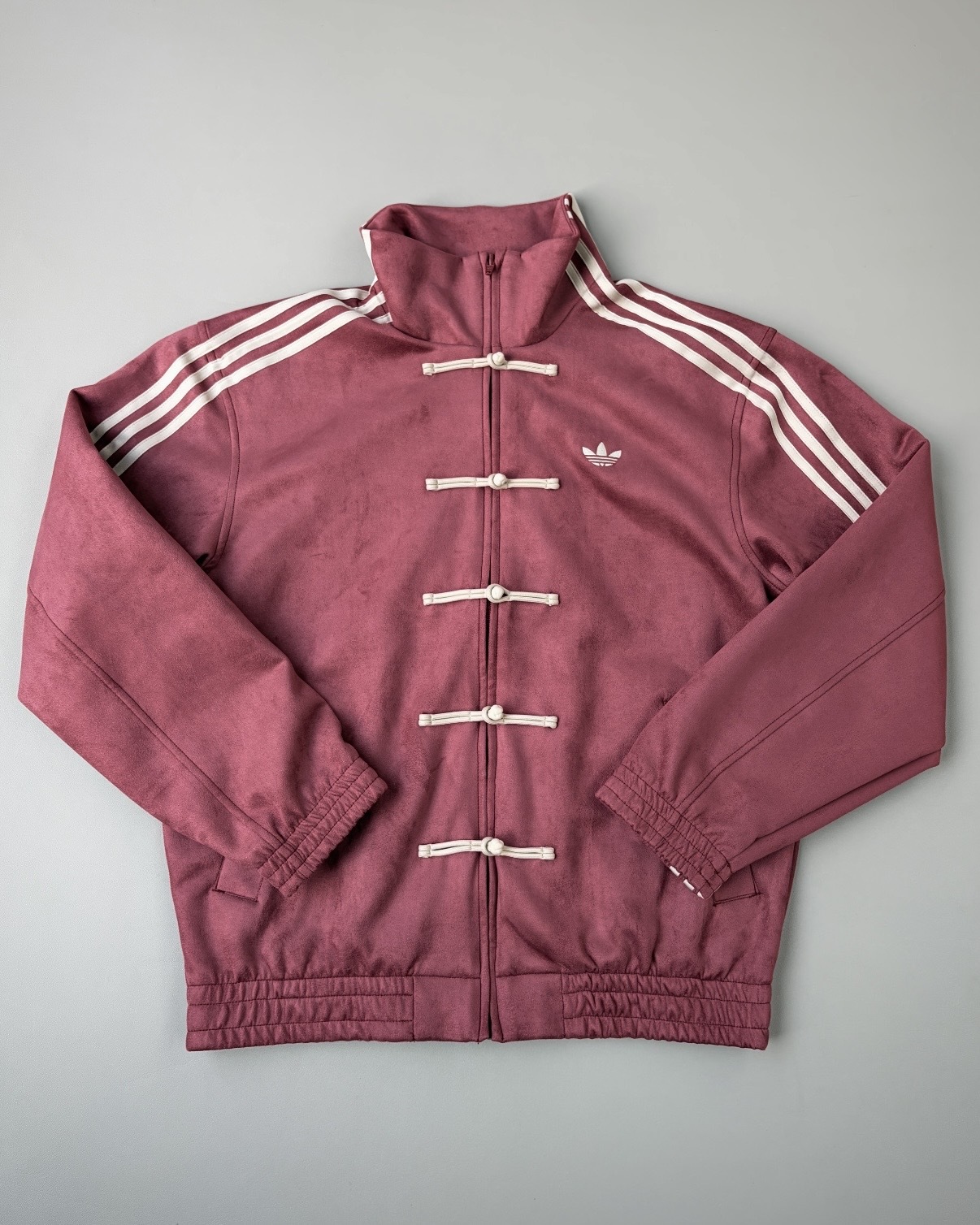 ADIDAS ORIGINALS CTT 3.1 SOFT 新中式 唐裝外套 立領 扭結扣 胭脂紅 霧霾紅 男女 KR0294 / 預購