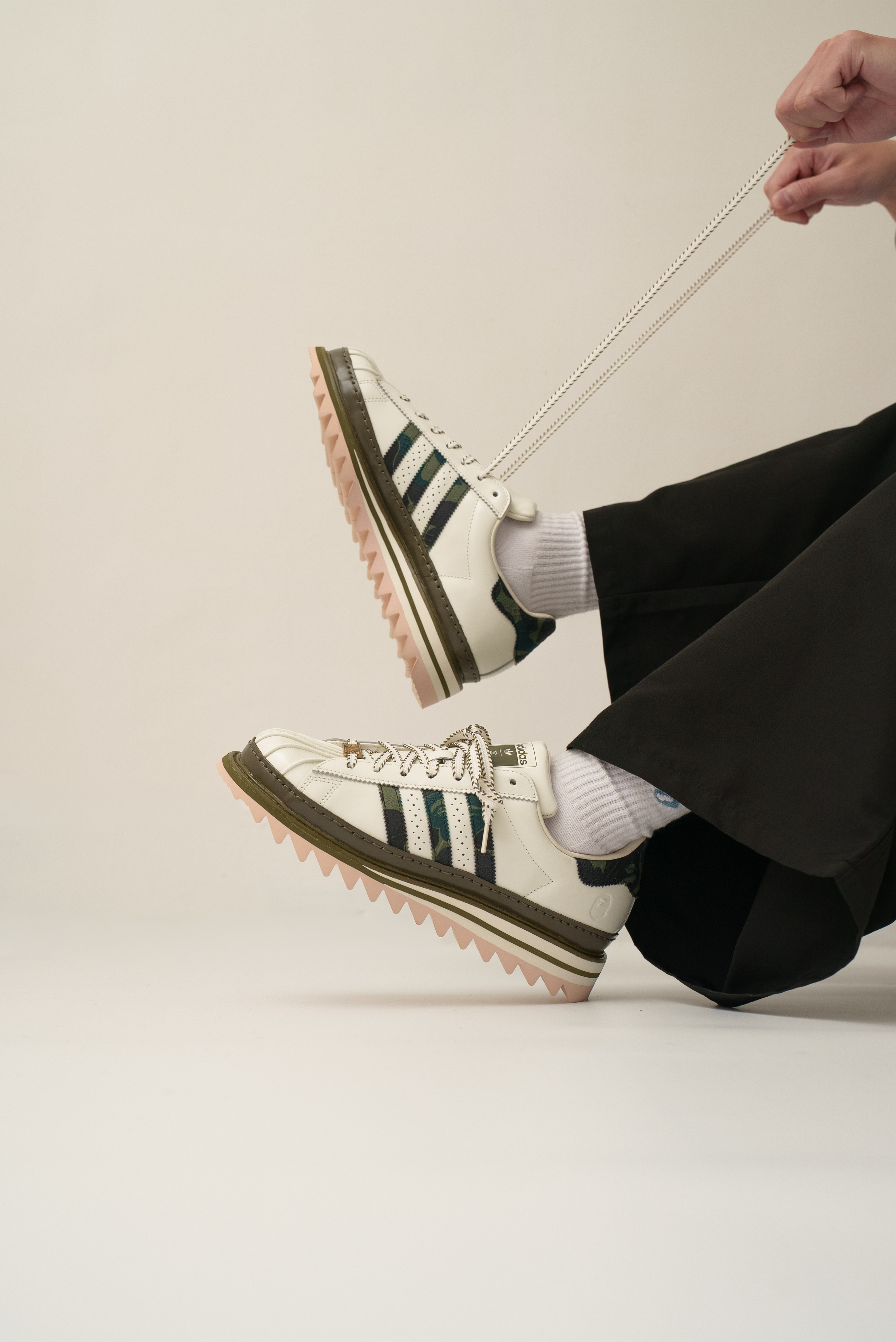 【Focus Store】部分現貨 CLOT x BAPE® x adidas Superstar “Green Camo” 綠迷彩 KJ1473