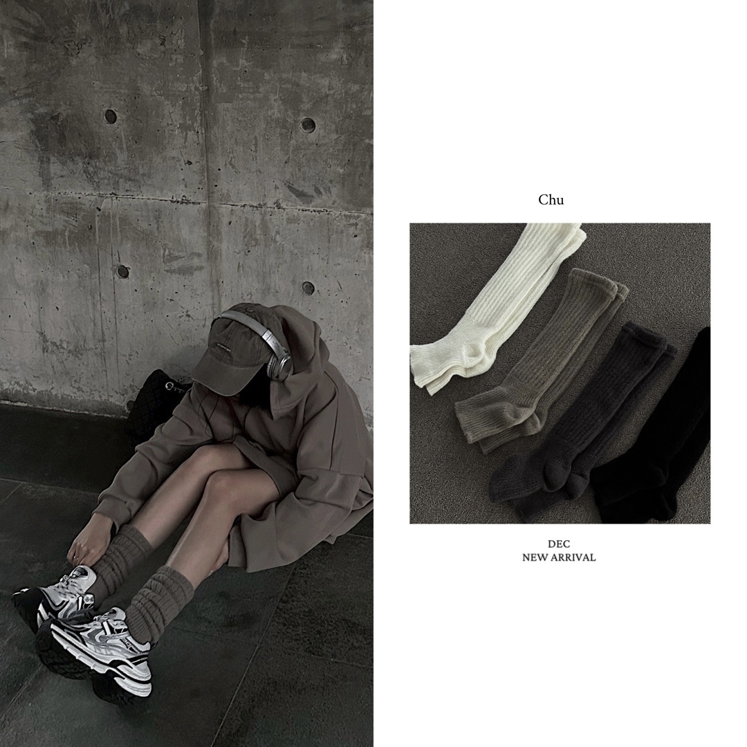 Dec【12.11PM18:00】冬季搭配剛需. 絨毛堆堆襪套 四色一次擁有🧸