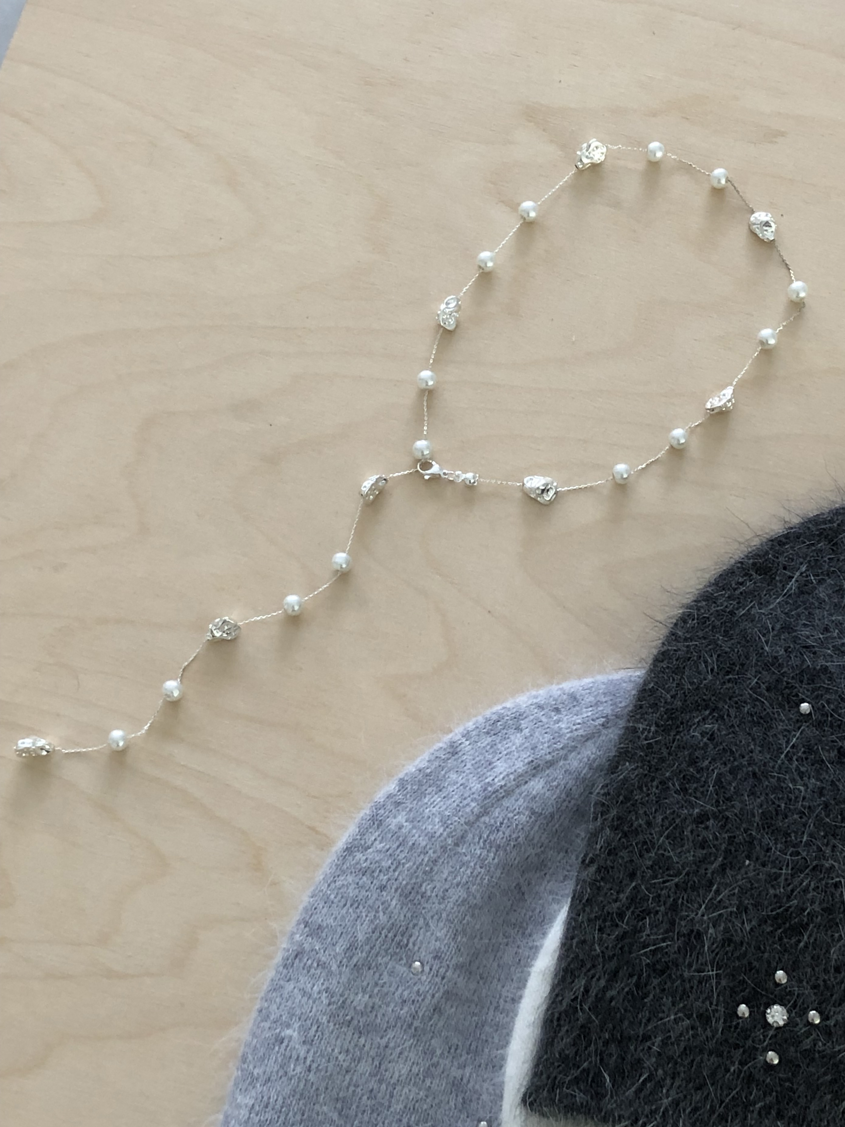 Necklace-Molten Pearl Chain