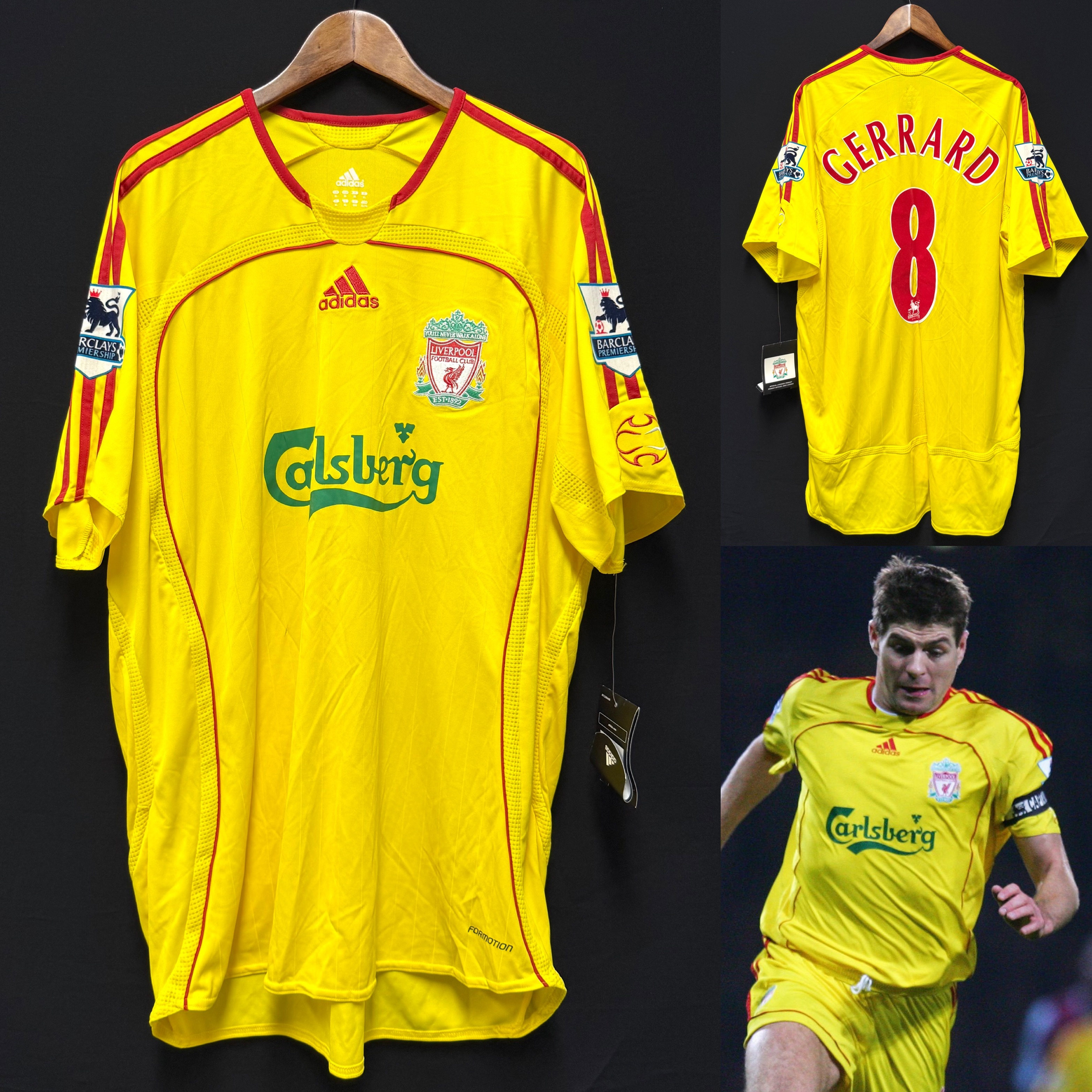 (Player Issue) Liverpool 2006-2007 Adidas Away Player Issue Shirt #8 GERRARD