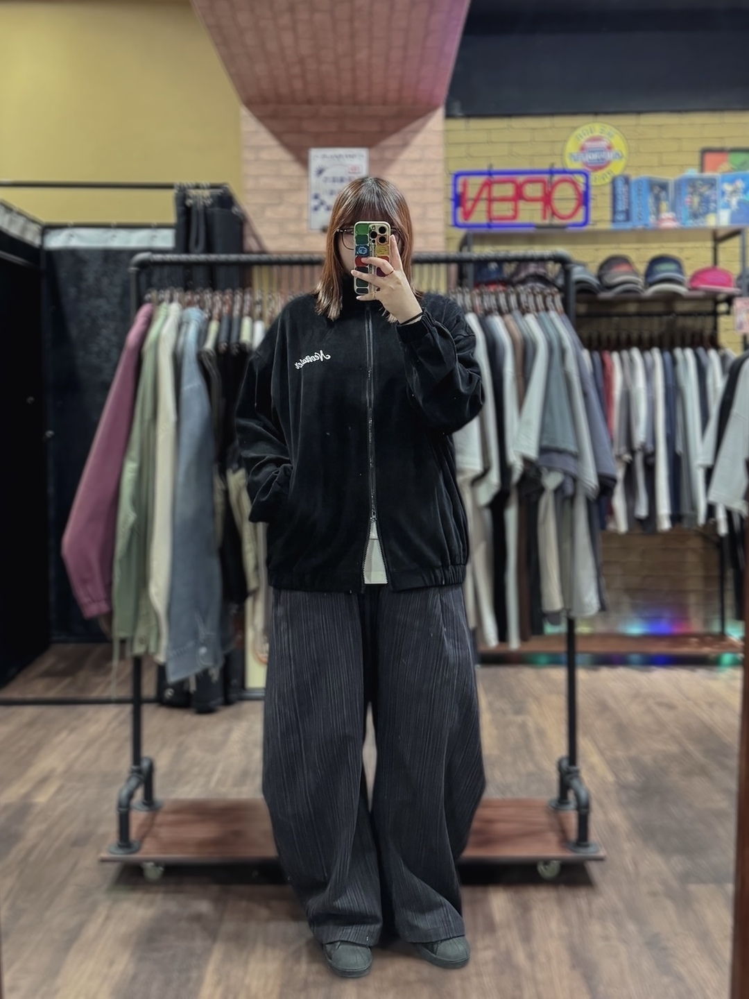 日系立領燈芯絨外套