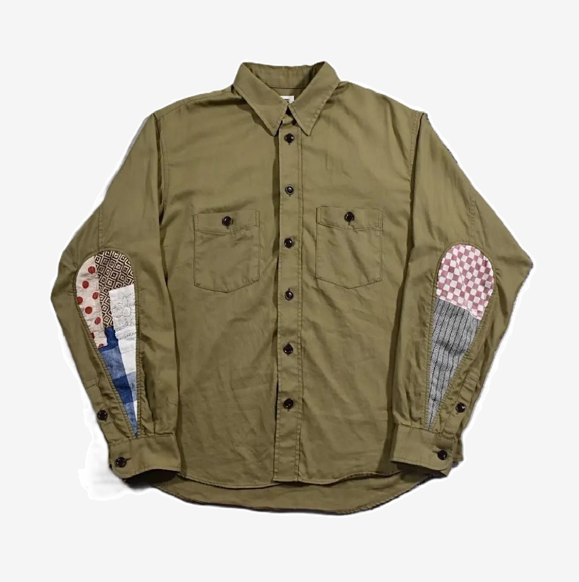 VISVIM USM ALBACORE SHIRT L/S COLLAGE (( USED A )) 中古美品 - KHAKI SIZE 3 PRE ORDER ITEM (預訂中)