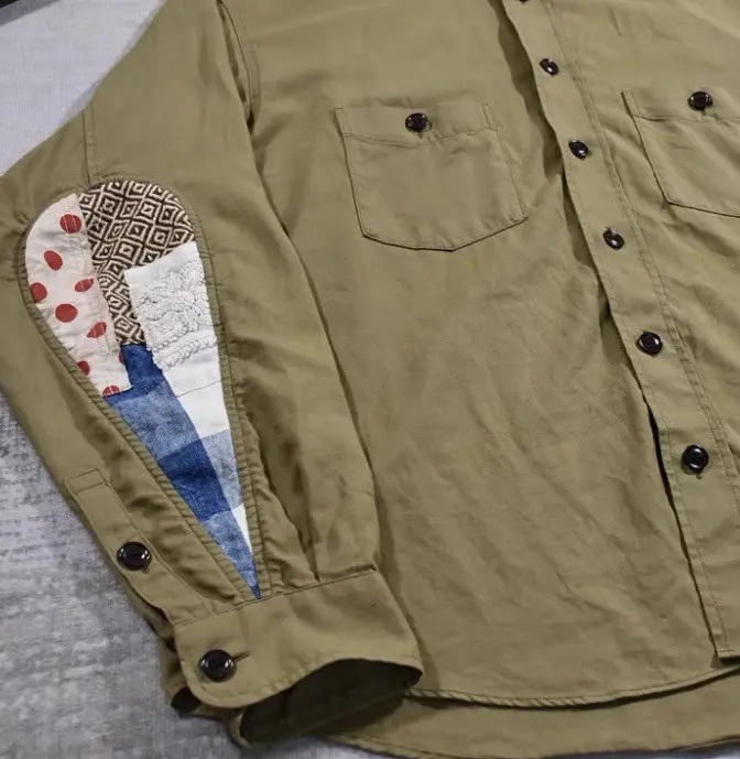 VISVIM USM ALBACORE SHIRT L/S COLLAGE (( USED A )) 中古美品 - KHAKI SIZE 3 PRE ORDER ITEM (預訂中)