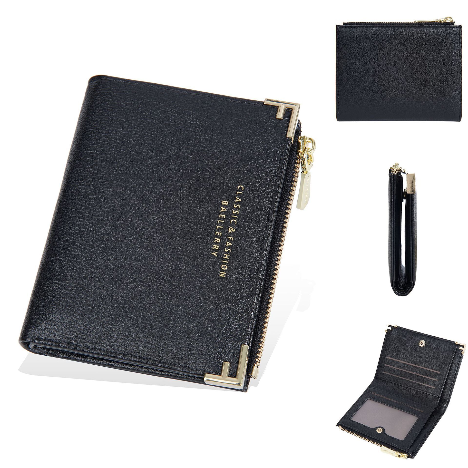 Versatile Zip-and-Snap Multi-Slot Wallet