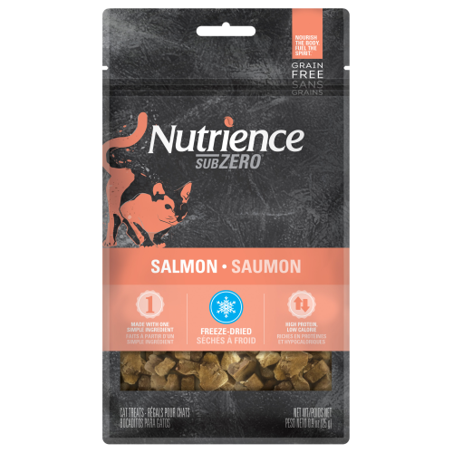 [新產品試食優惠] Nutrience – Subzero凍乾脫水貓用小食 (三文魚) Salmon (粉) 25g