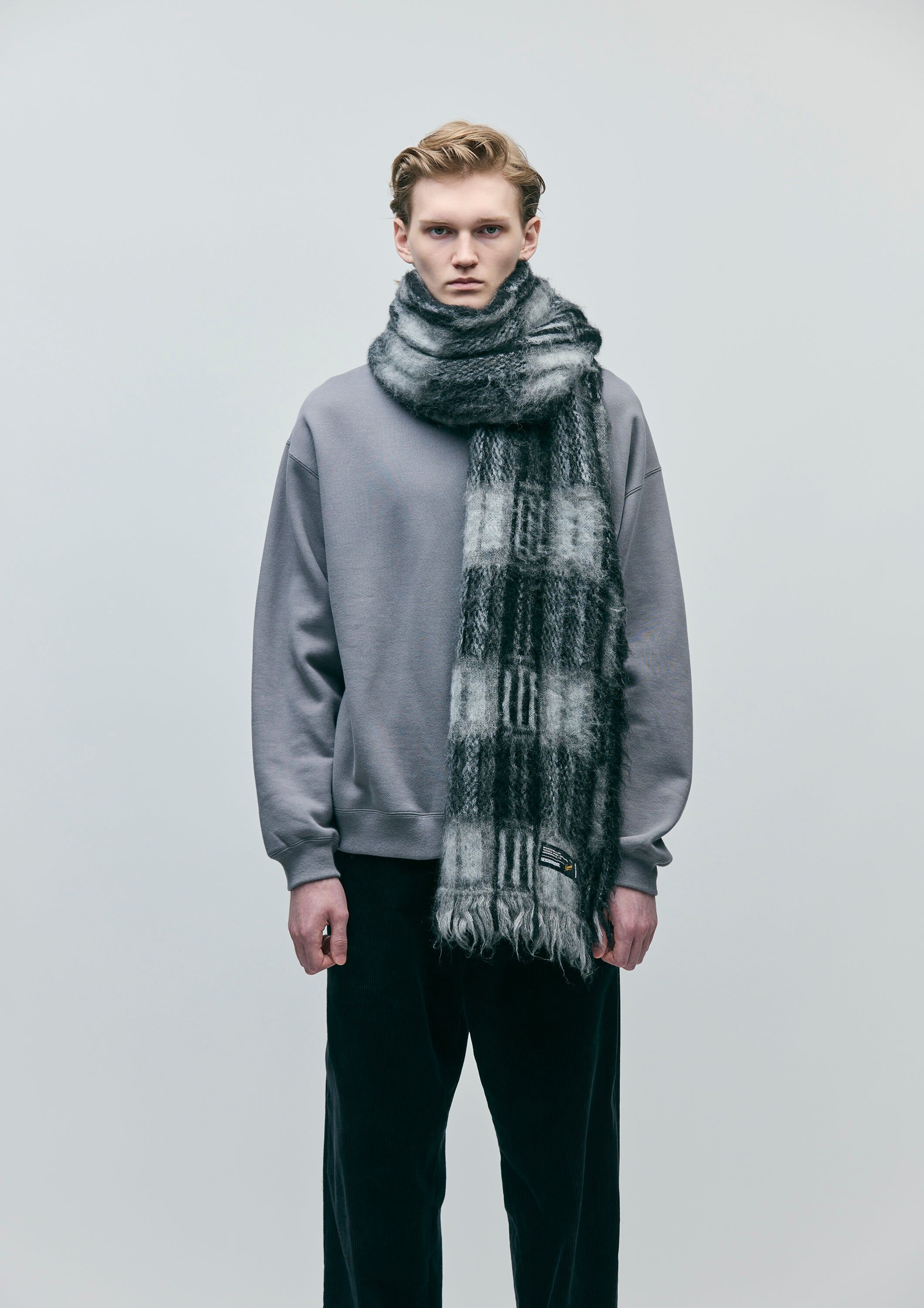 小物 NEIGHBORHOOD MOHAIR CHECK MUFFLER 25AW 代購商品』2025AW NEIGHBORHOOD NBHD 圍巾252FUNH-AC01