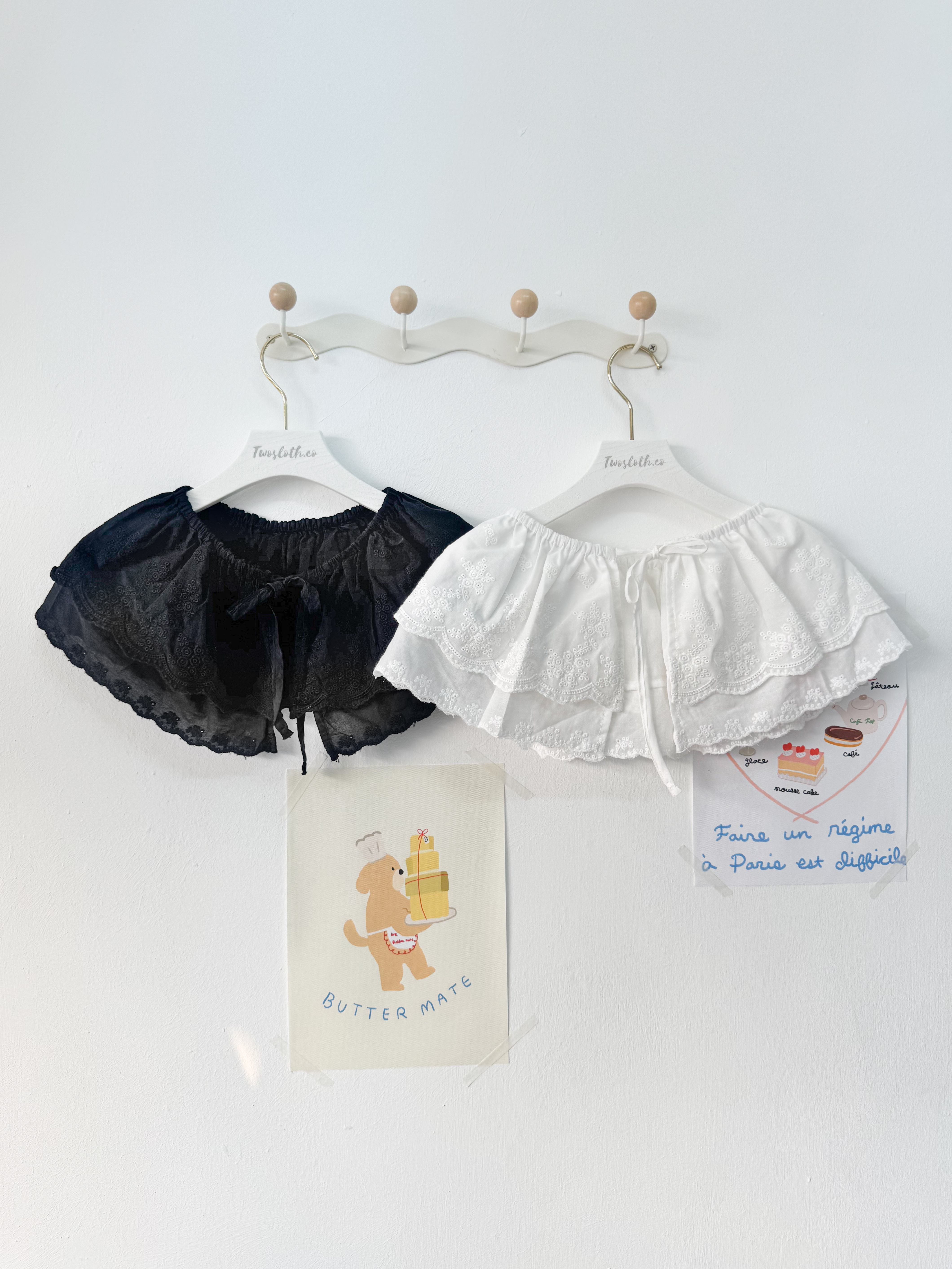 雙層通花橡筋假領 · 2色入