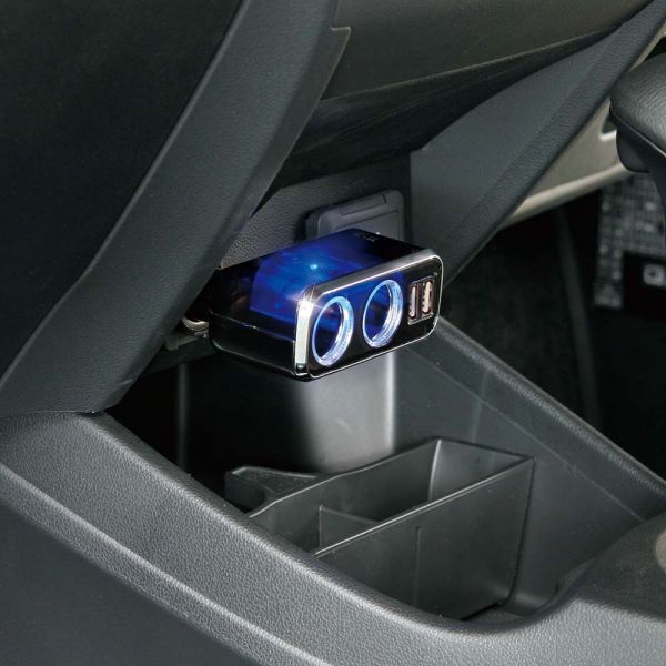 日本 NAPOLEX 點菸器 USB充電座 2.4A FIZZ-1011