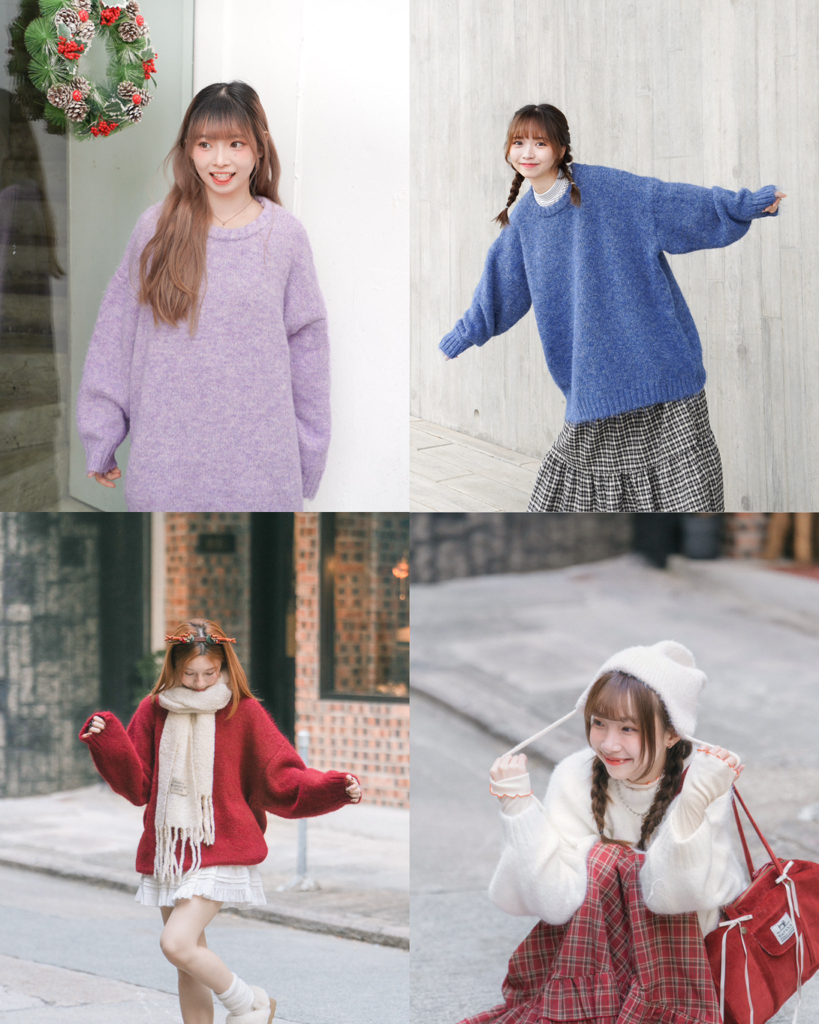 麻糬感圓領Oversize毛衣 · 6色入