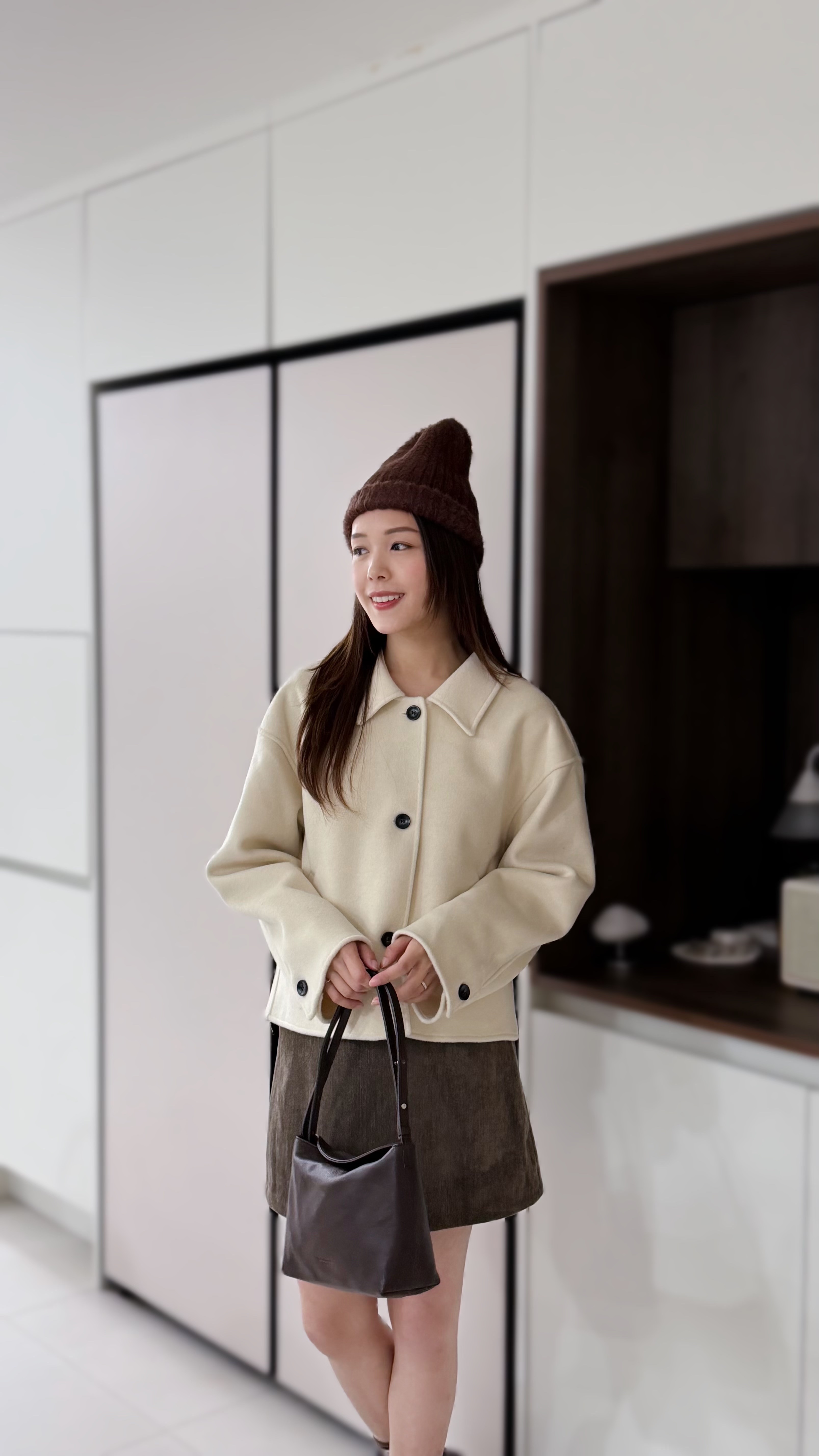 KR386 冬季必備反領短絨褸-4色