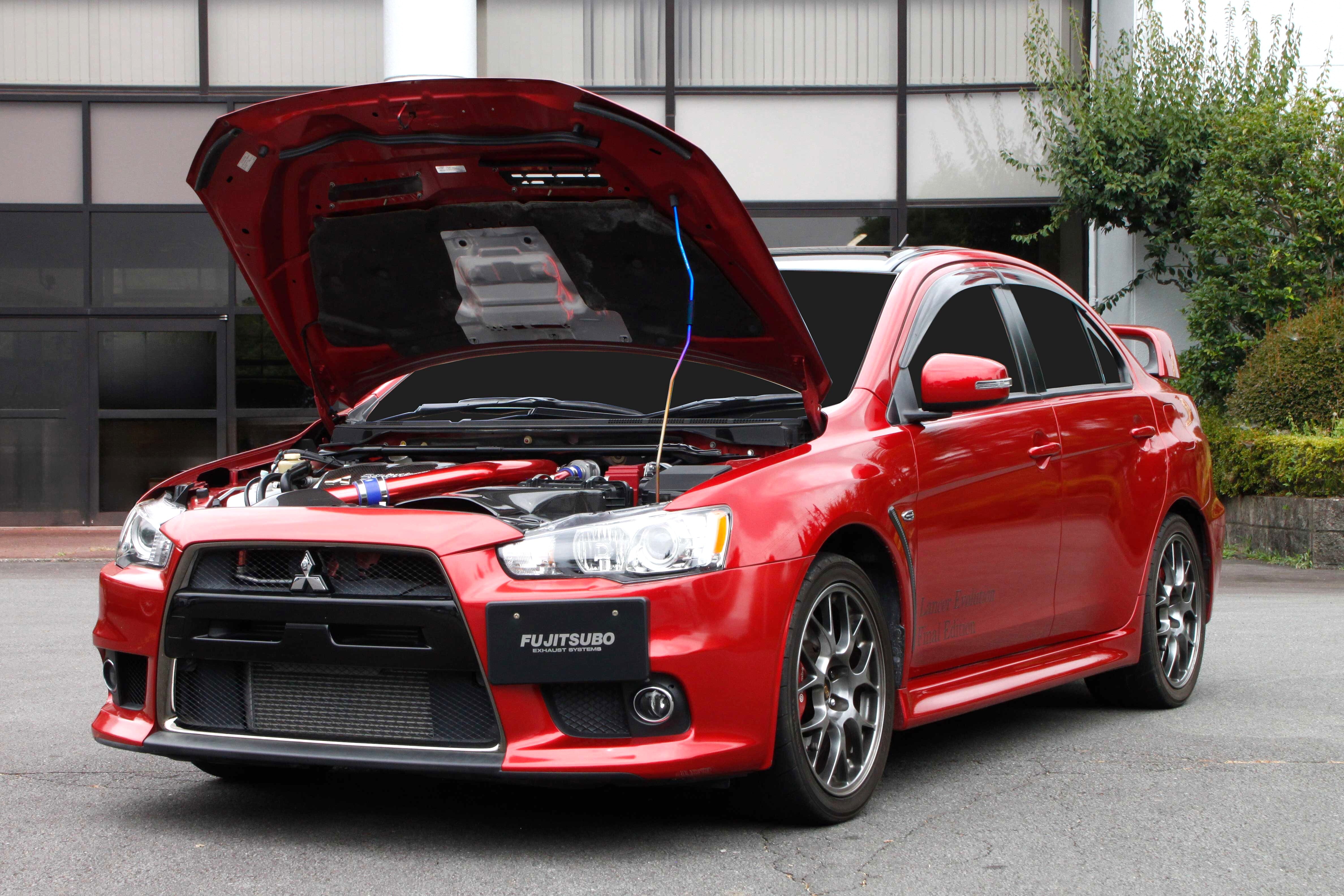 FUJITSUBO 藤壺 EXH+ 鈦金屬引擎蓋頂桿 LANCER EVO X EVO 10代