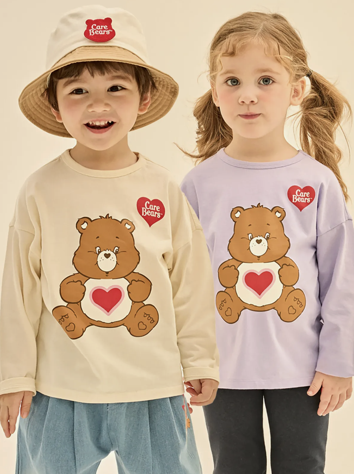 韓國 CARE BEARS BIG LOGO 長袖TEE｜2色 男女裝