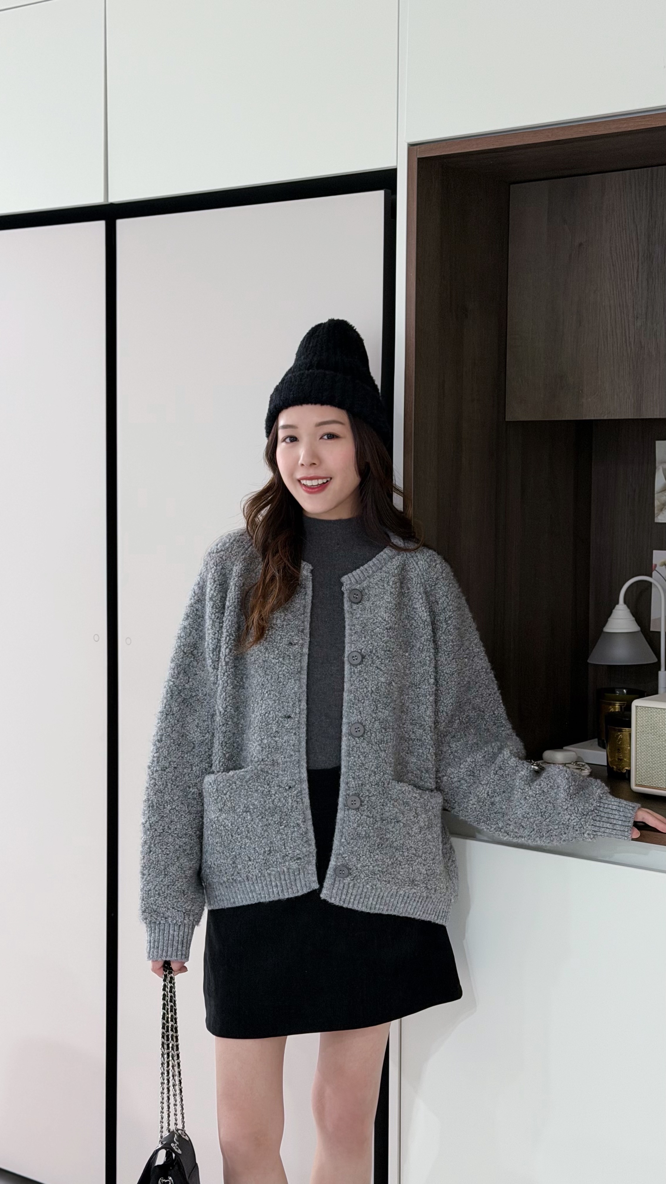 KR404 圓領開胸冷衫外套TOP-2色