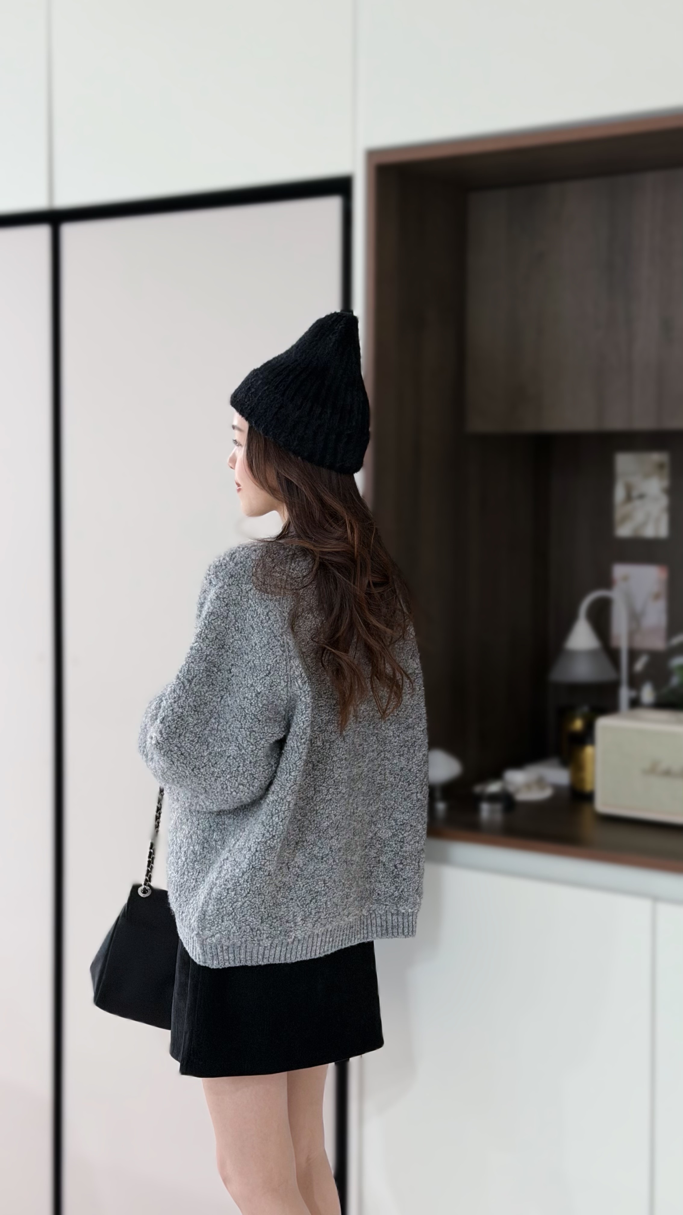 KR404 圓領開胸冷衫外套TOP-2色