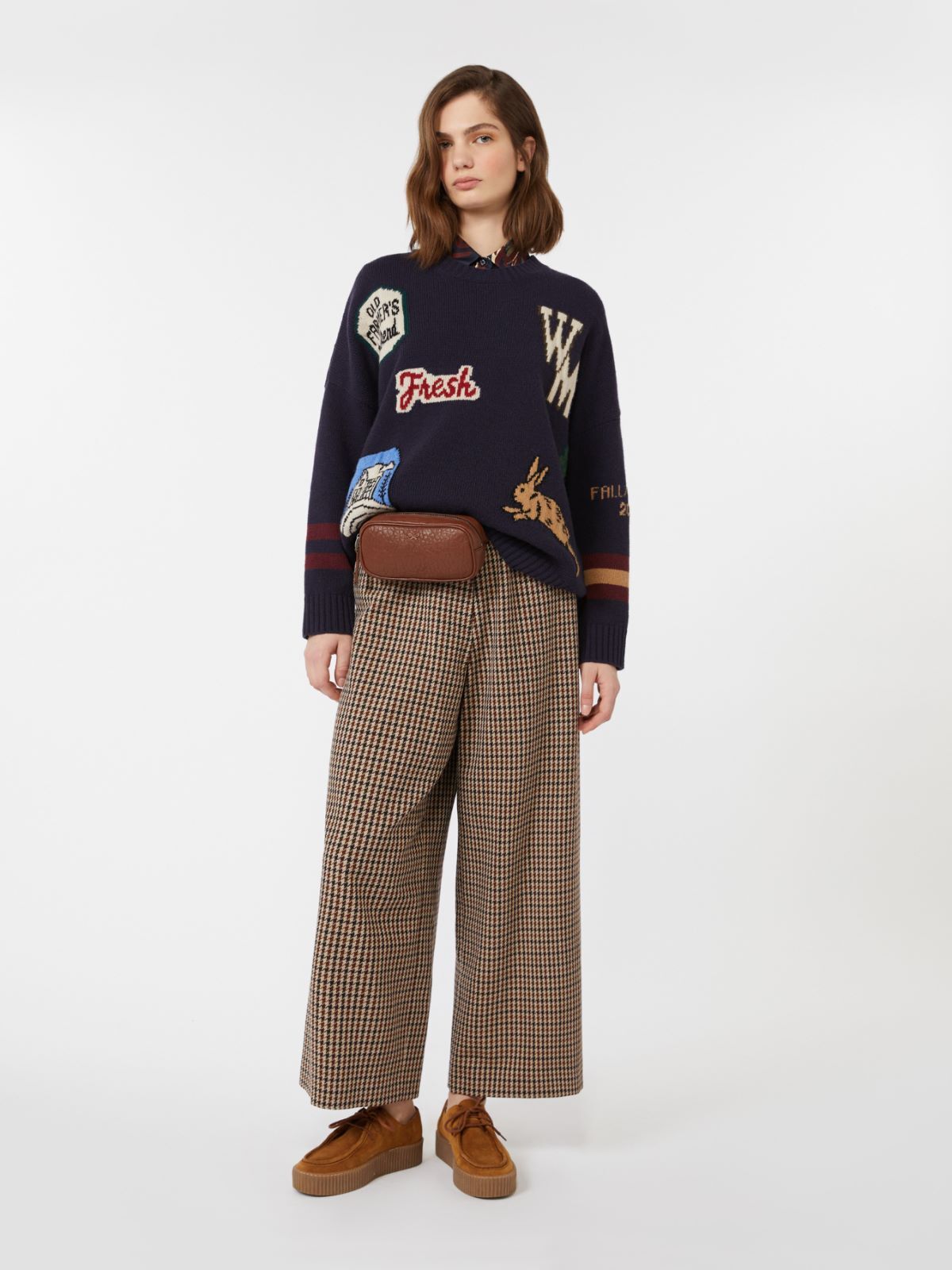 Max Mara卡通WM字母羊毛毛衣