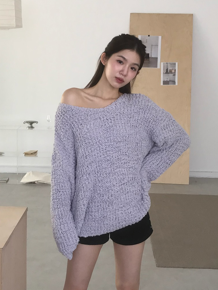 Pong-Pong V-Neck Knit #毛衣