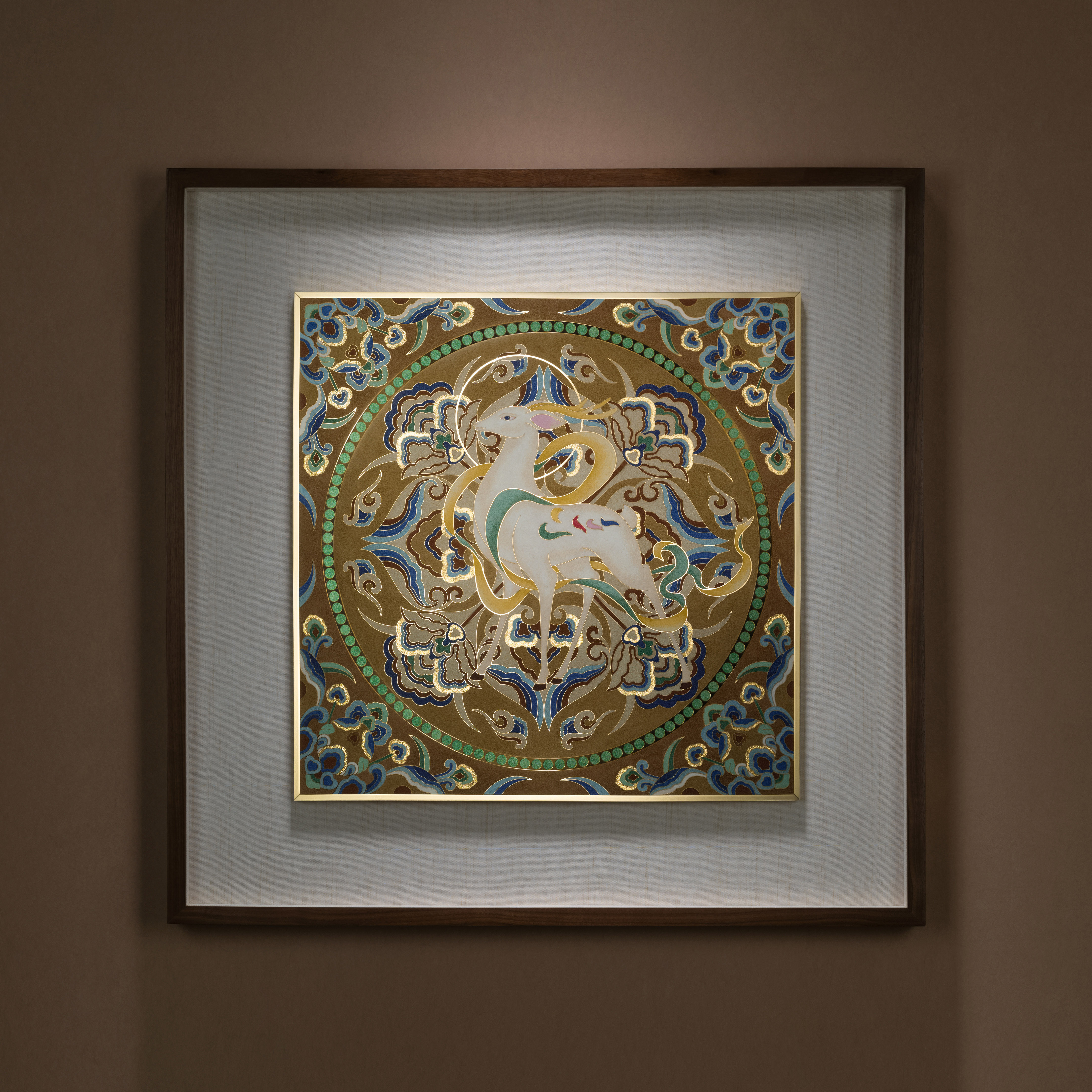 太銅．九色神鹿 景泰藍畫｜收藏級藝術品