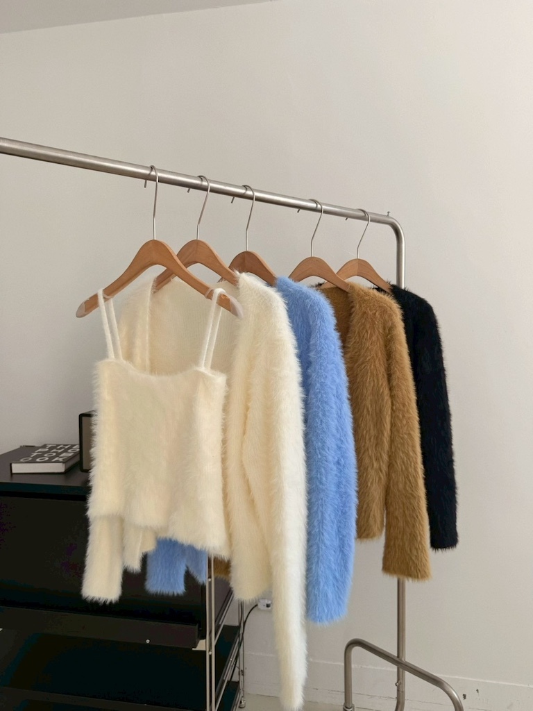 一眼吸睛水貂毛兩件式套裝