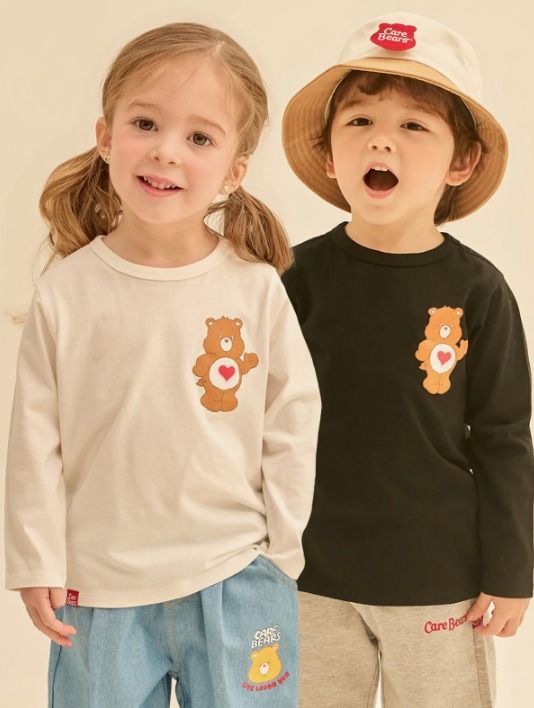 韓國 CARE BEARS LOGO BASIC 長袖TEE | 2色 男女裝